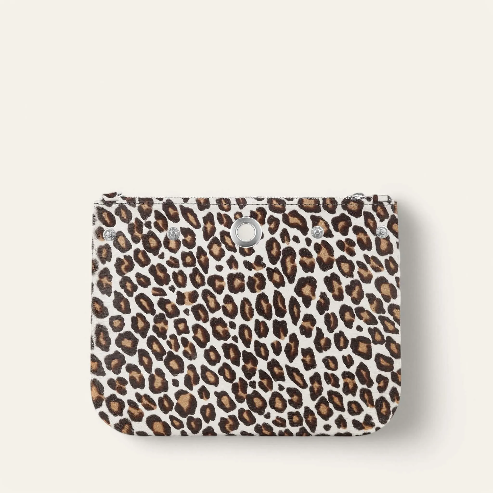 Ivy | Leopard Cream with Silver hardware