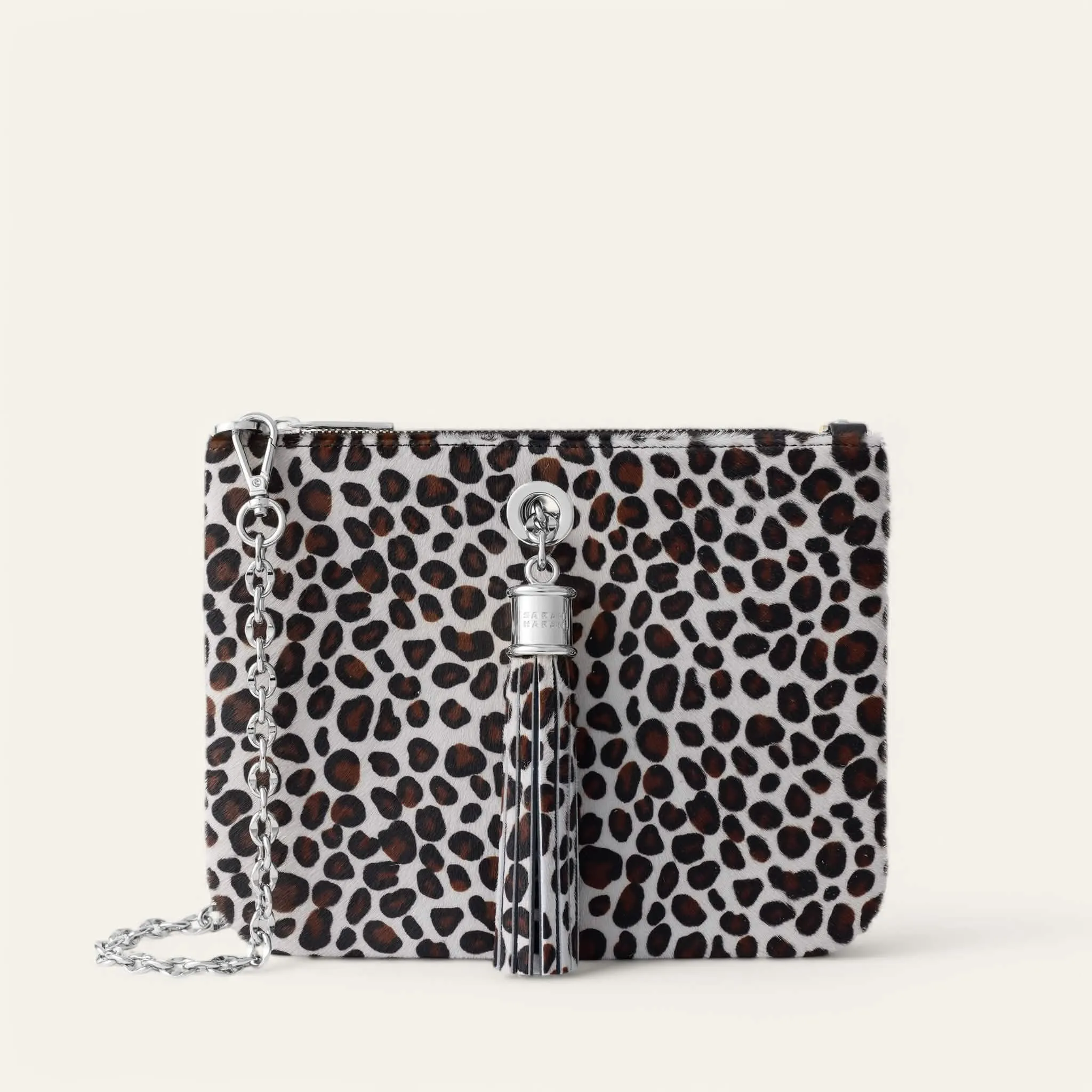 Ivy | Leopard Cream with Silver hardware