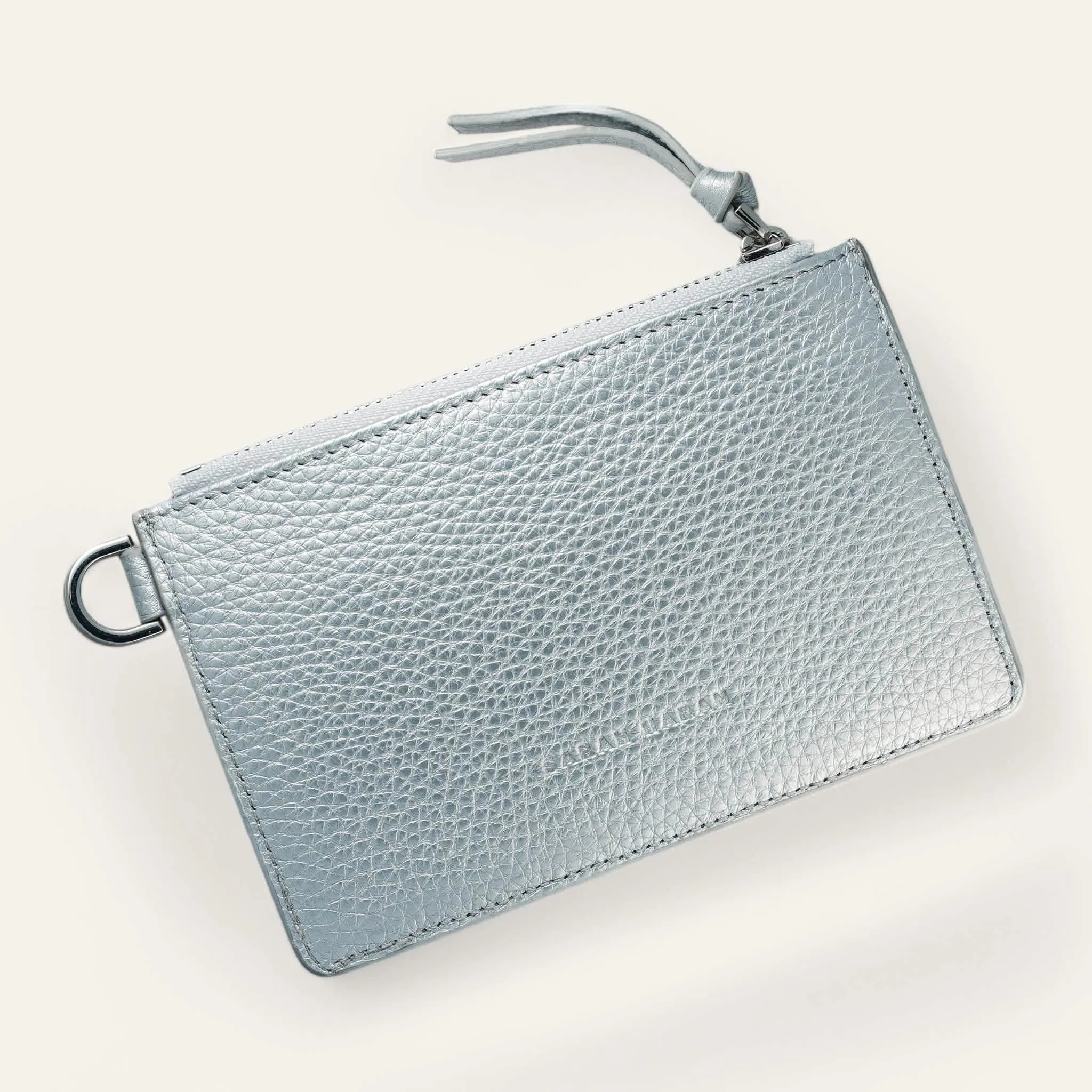 Jade Purse | Soft Metallic Silver with Silver hardware
