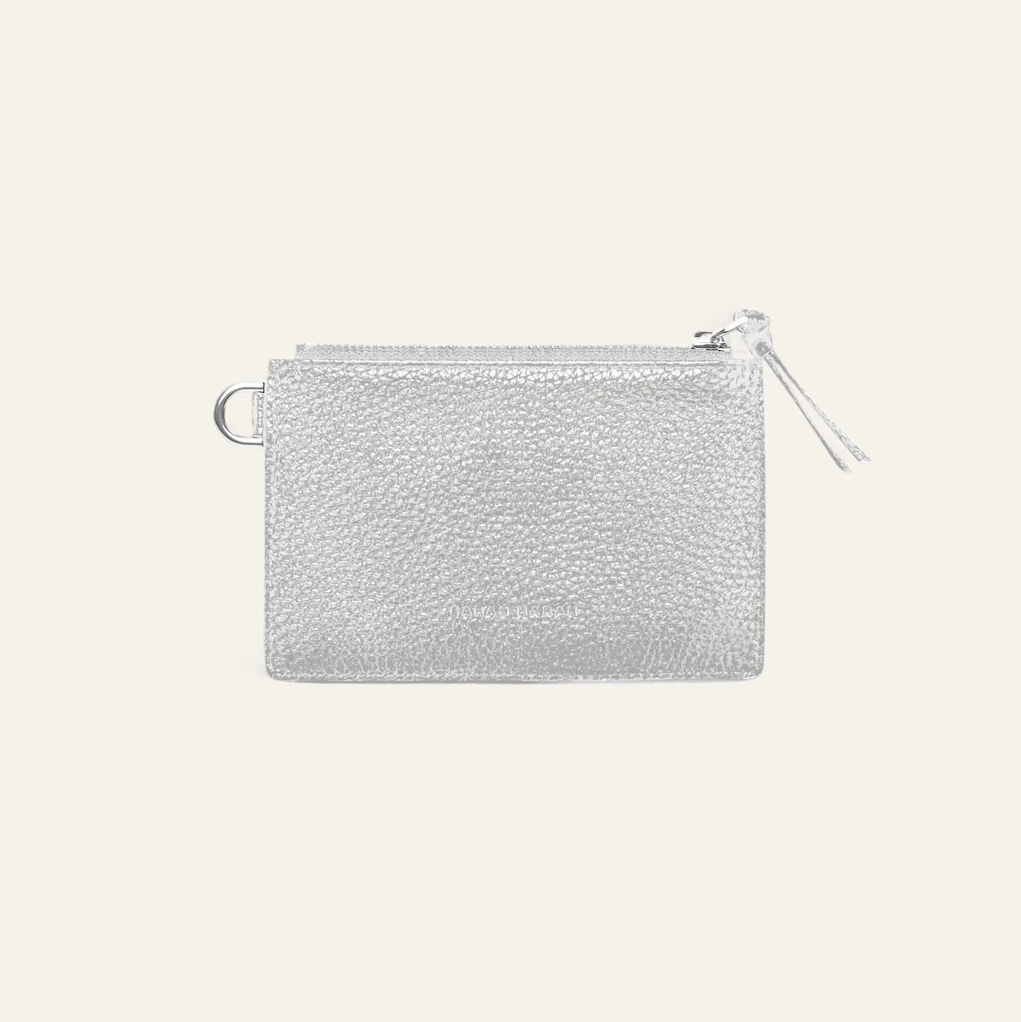 Jade Purse | Soft Metallic Silver with Silver hardware