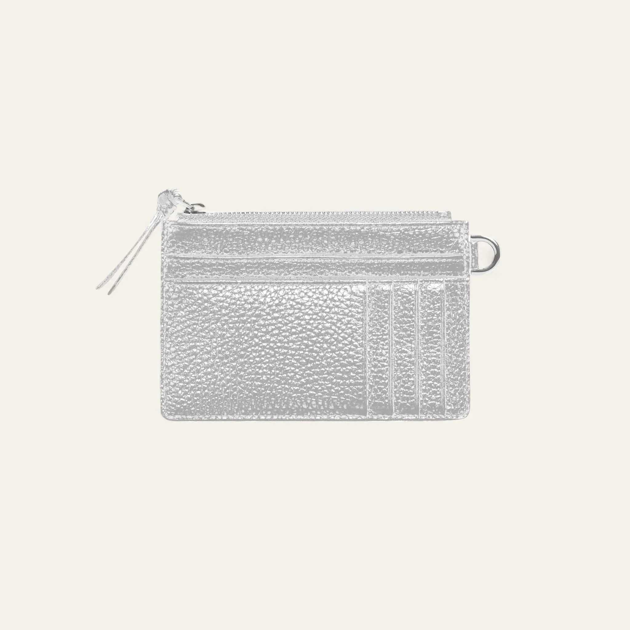 Jade Purse | Soft Metallic Silver with Silver hardware