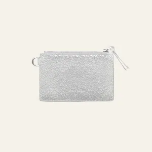 Jade Purse | Soft Metallic Silver with Silver hardware