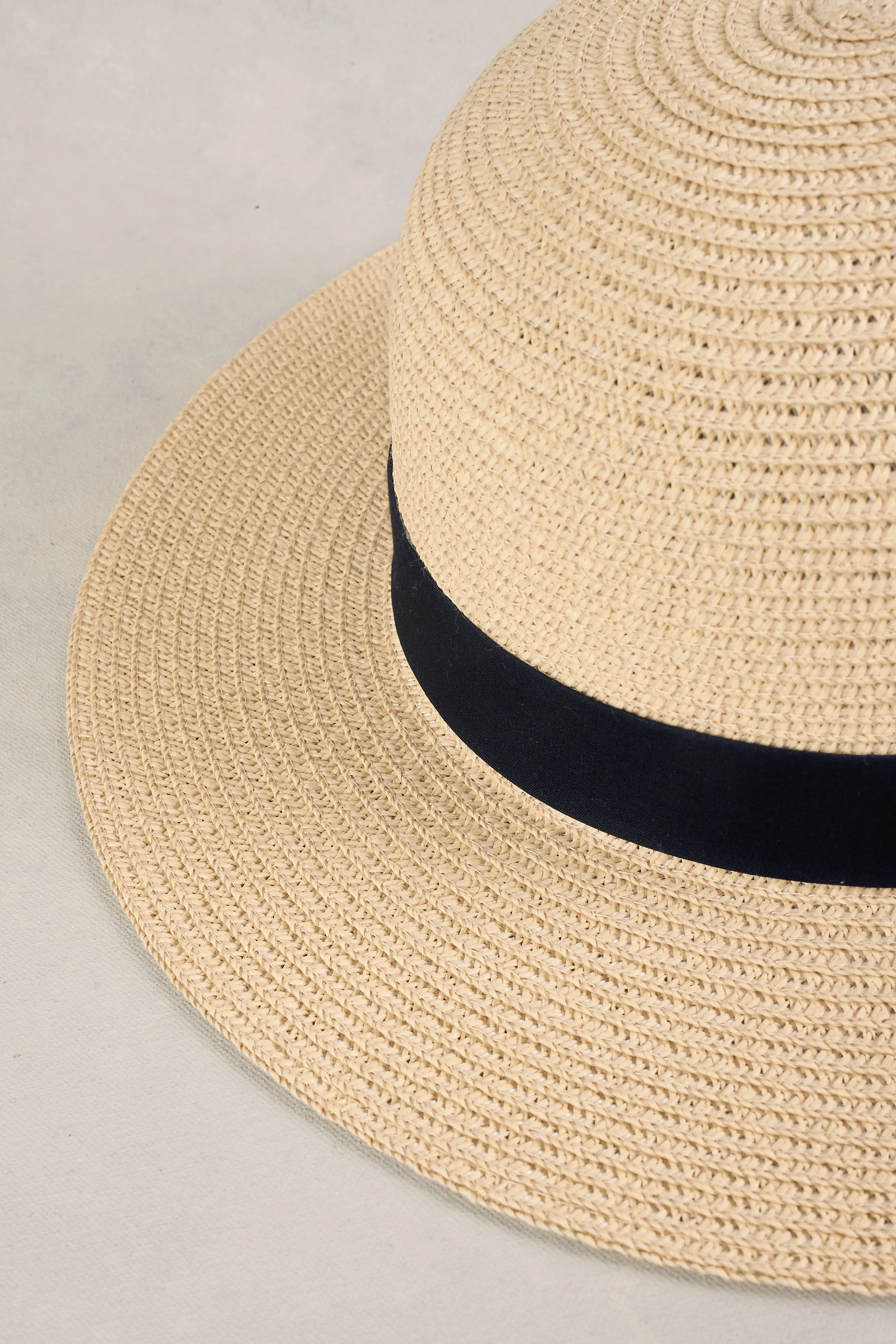 Jane Bow Trim Cloche - Natural
