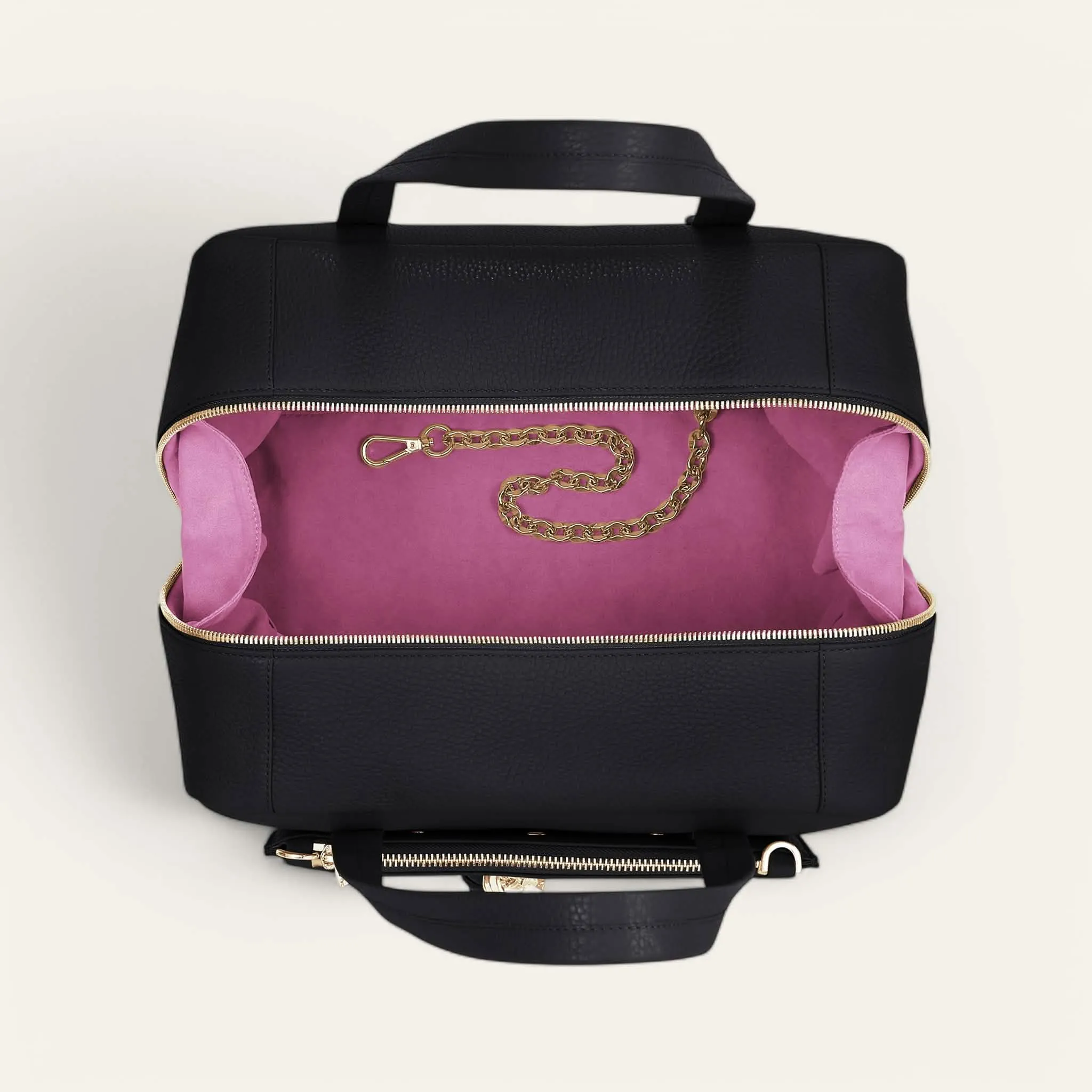 Jessica Shoulder Bag | Black with Gold hardware