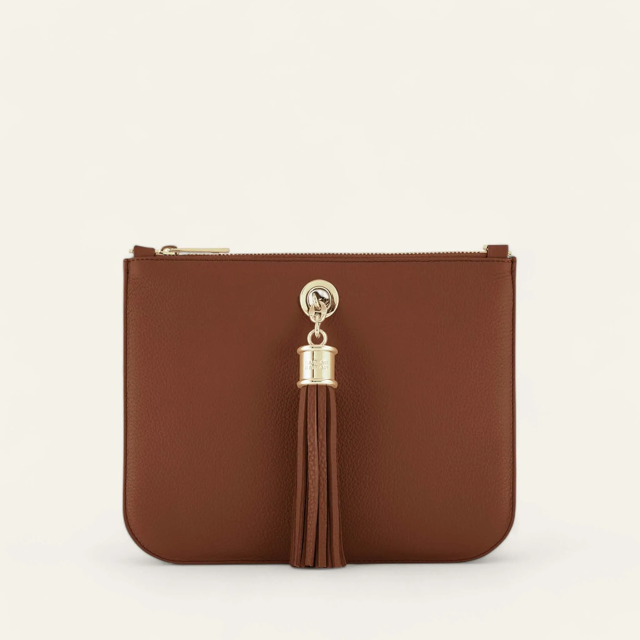 Jessica Shoulder Bag | Nutshell with Gold hardware