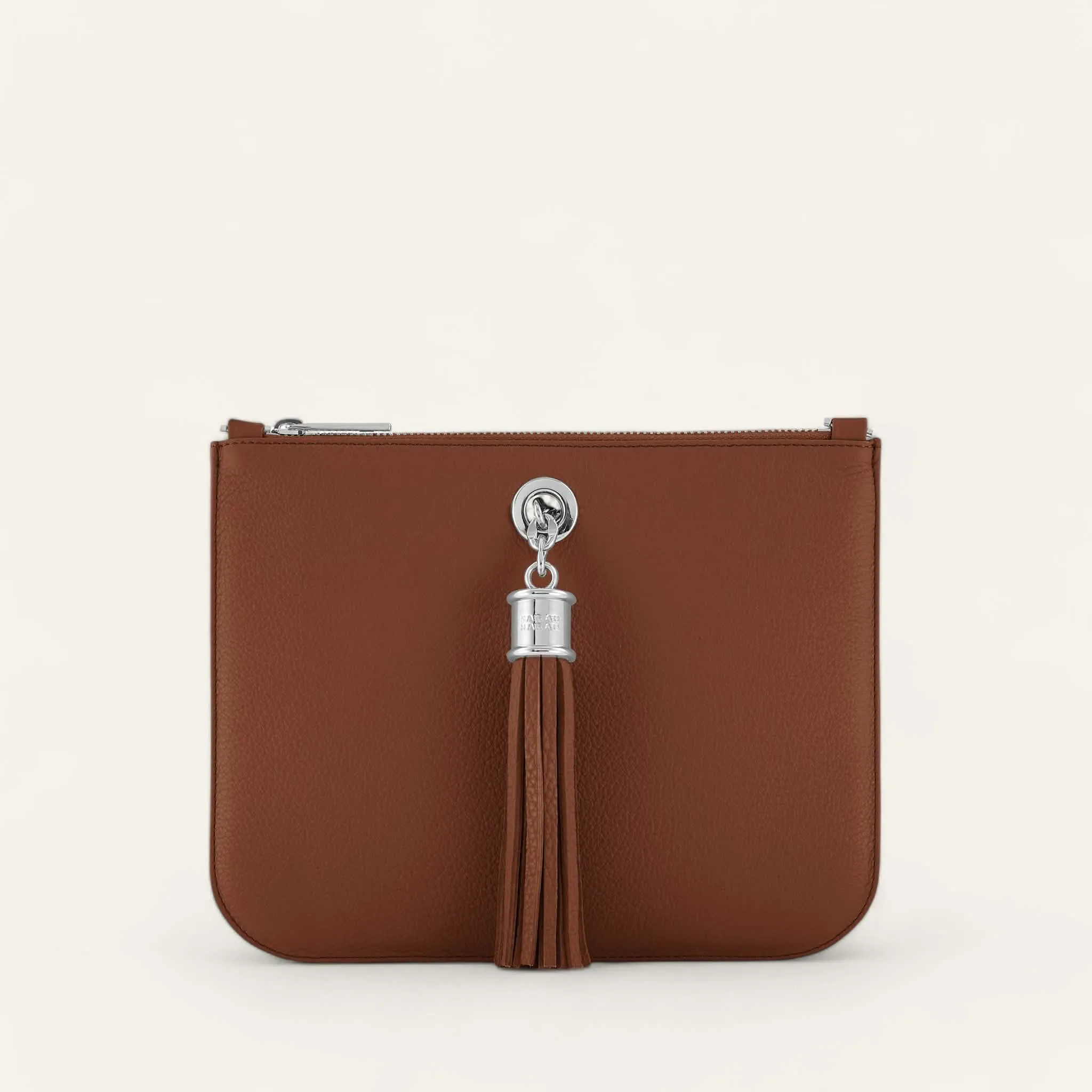 Jessica Shoulder Bag | Nutshell with Silver hardware