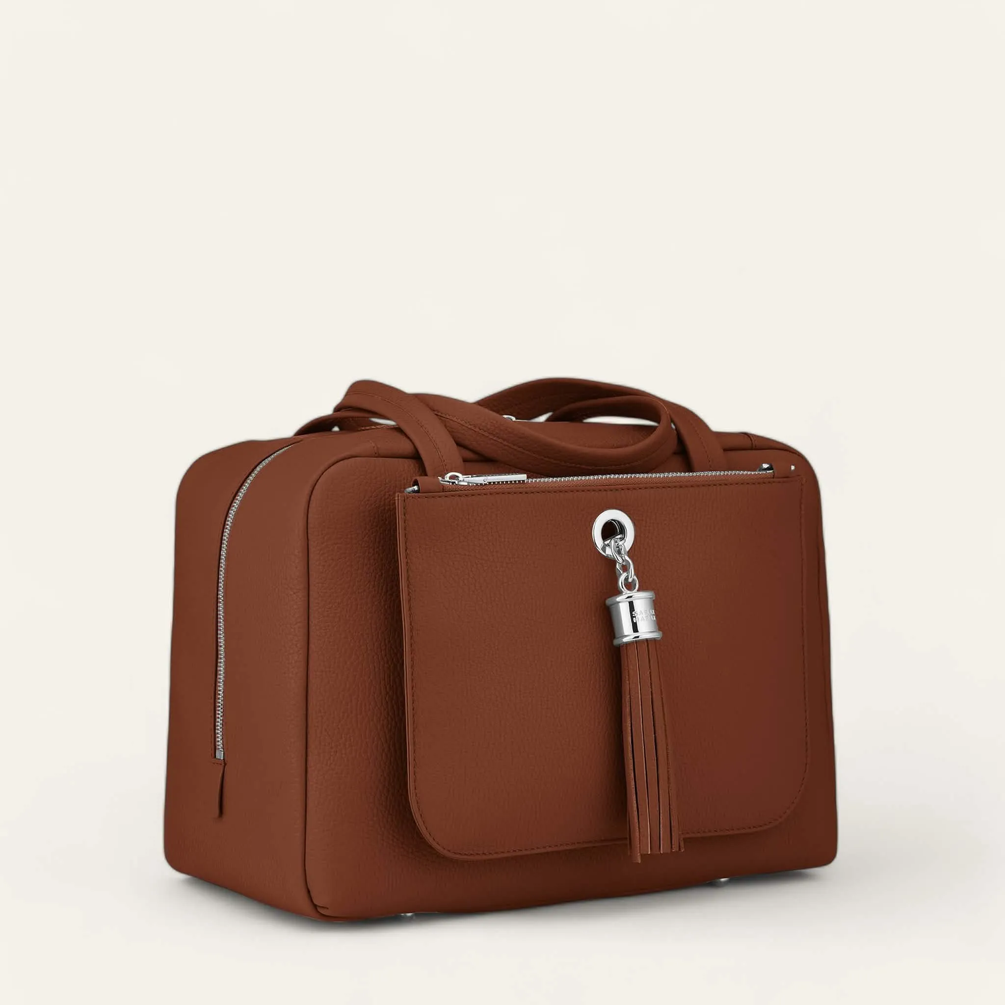 Jessica Shoulder Bag | Nutshell with Silver hardware