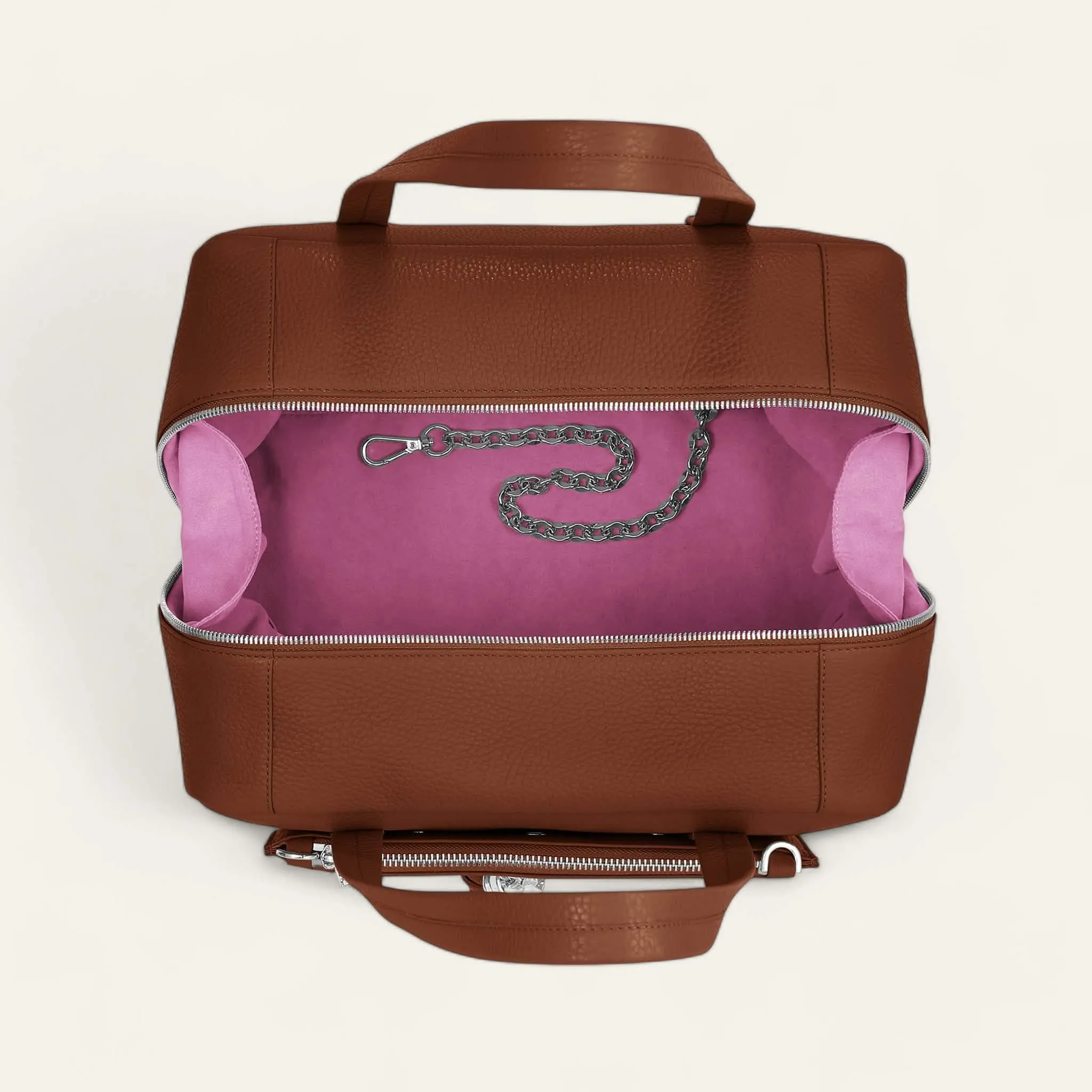 Jessica Shoulder Bag | Nutshell with Silver hardware