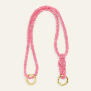 Kings Knot Strap | Coral Sparkle with Gold hardware