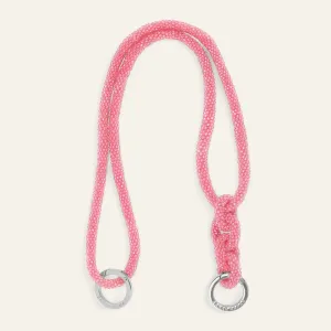 Kings Knot Strap | Coral Sparkle with Silver hardware
