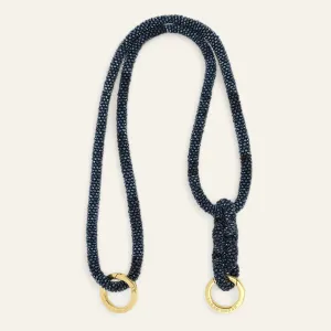 Kings Knot Strap | Navy Sparkle with Gold hardware