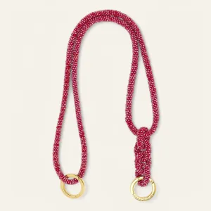 Kings Knot Strap | Red Sparkle with Gold hardware