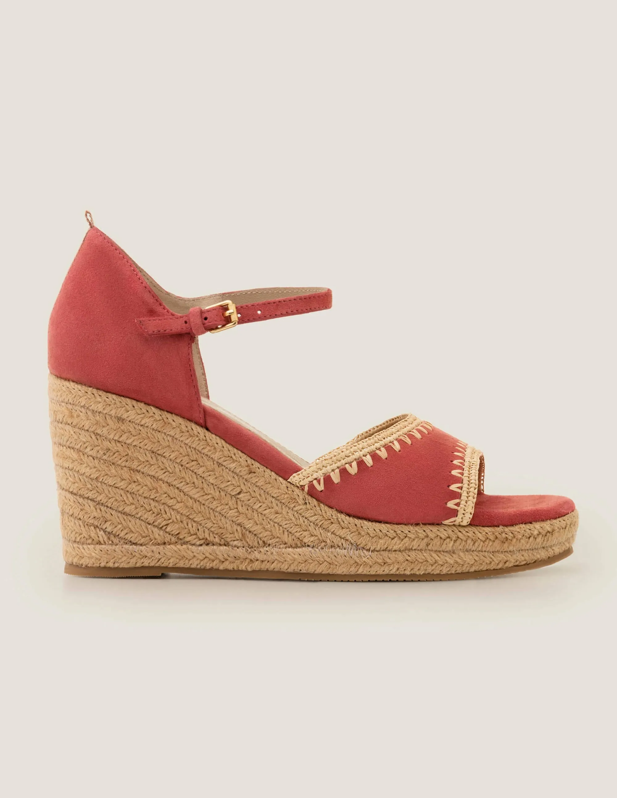 Layla Espadrille Wedges-Rouge
