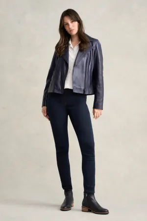 Leather Moto Jacket - Ink