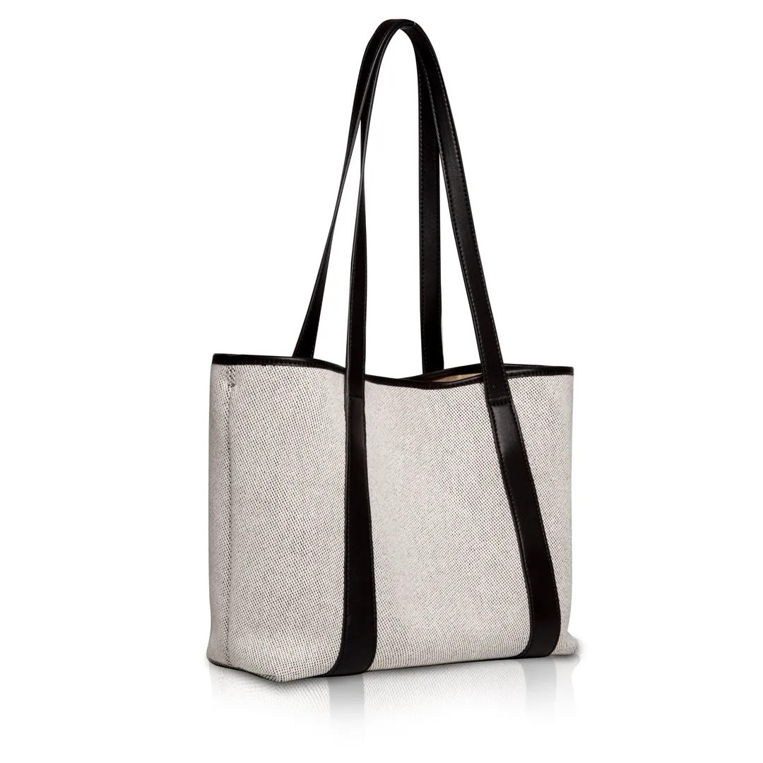 Line Canvas Tote - Grey