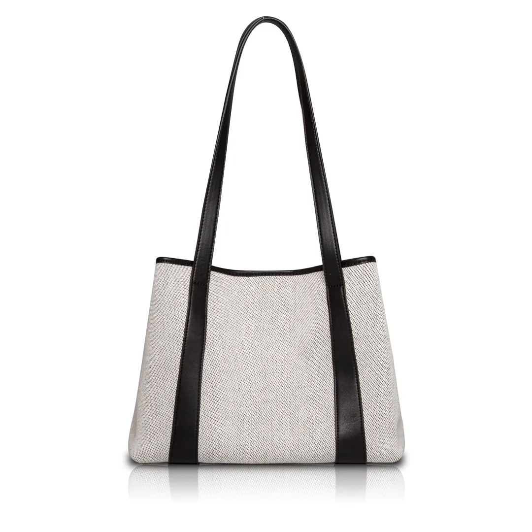 Line Canvas Tote - Grey