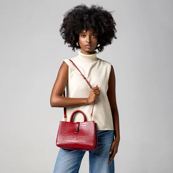 Lola Croco 10 - Dark Red