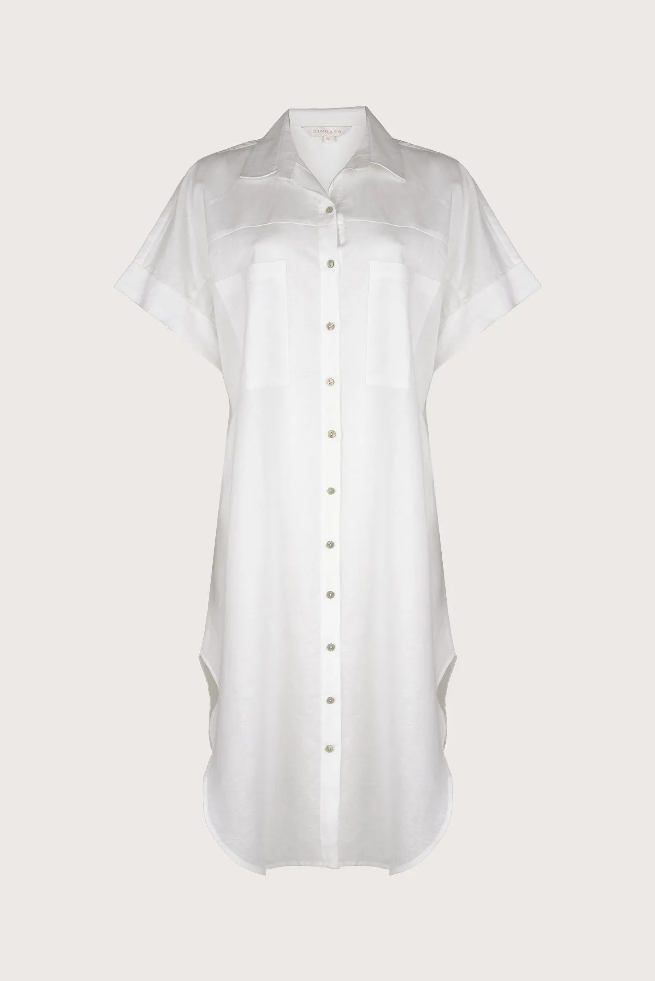 Long Linen Shirt White