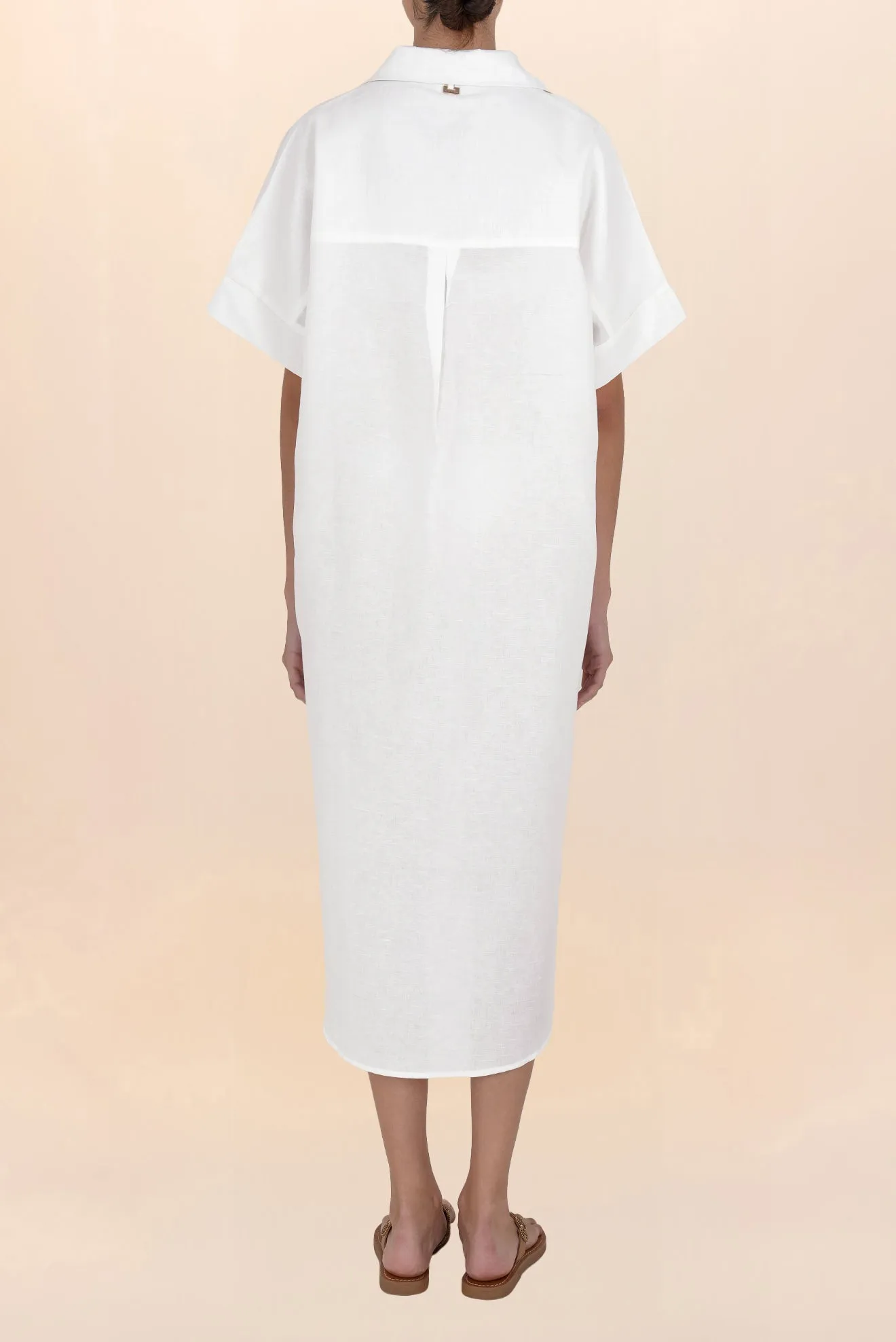 Long Linen Shirt White