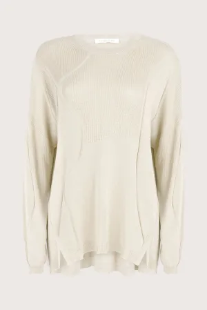 Lorena Wavy Sweater - White