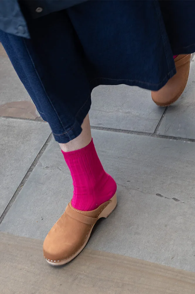Lotta Brown Nubuck Clogs