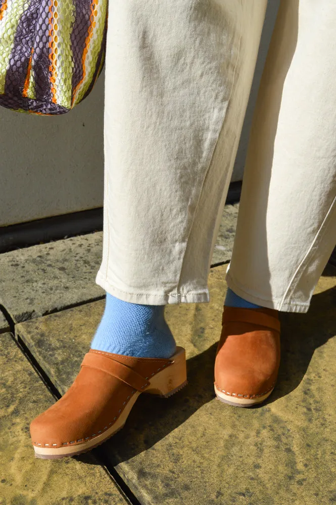 Lotta Brown Nubuck Clogs