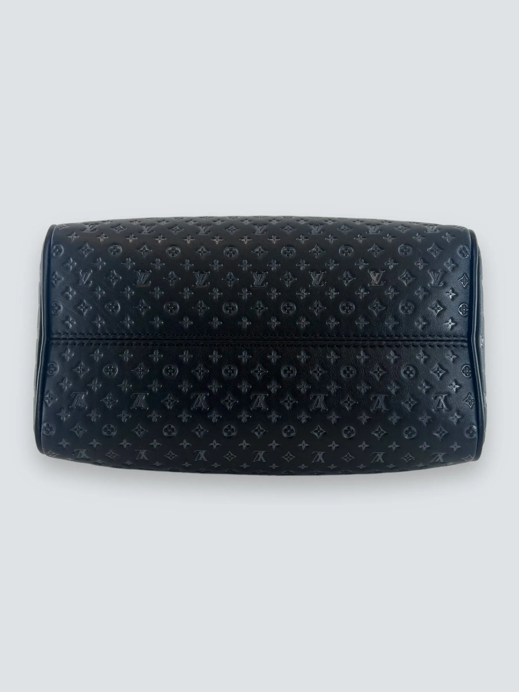 Louis Vuitton Black Calfskin Leather Nanogram Speedy 20 Bandouliere