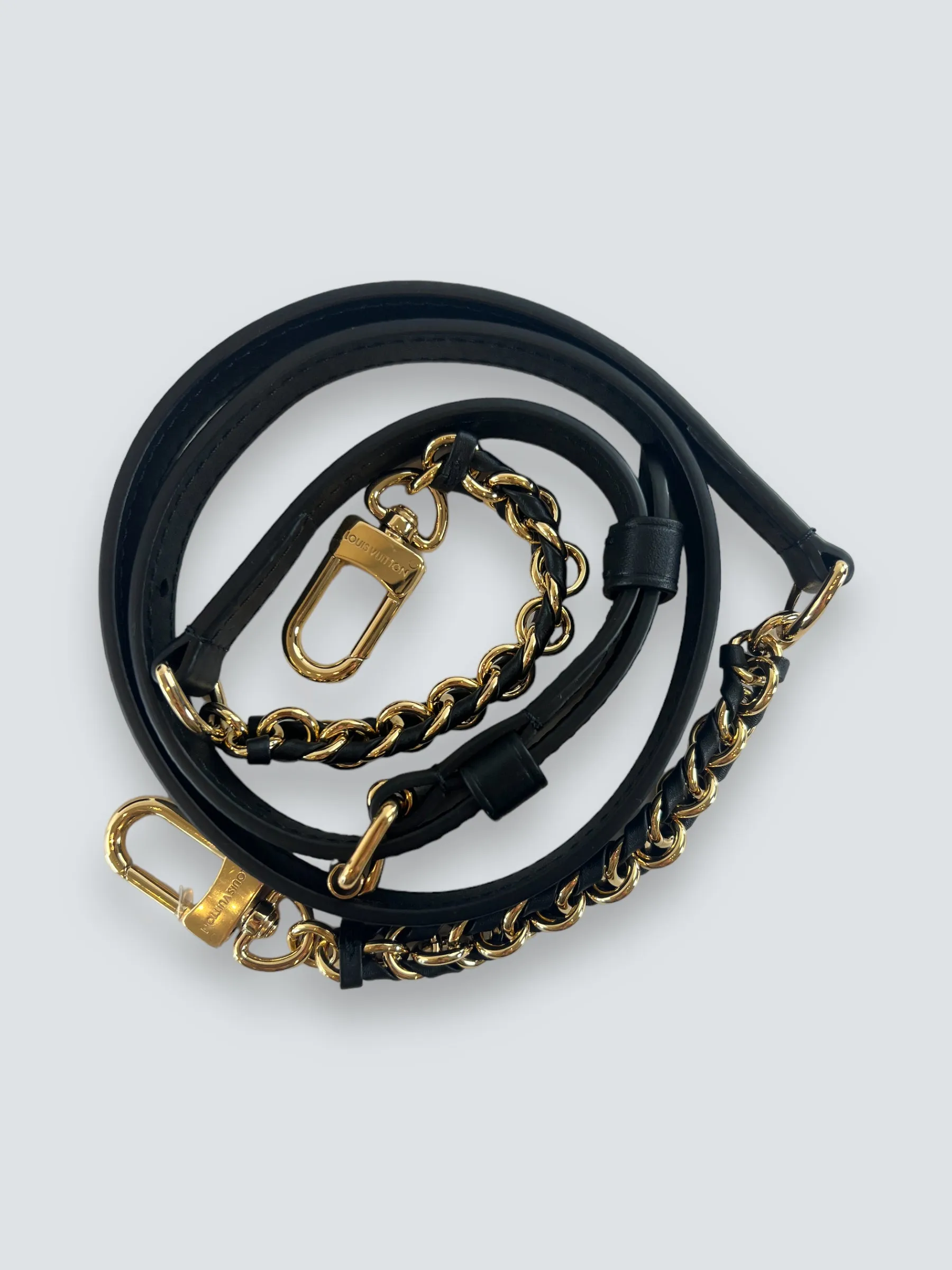 Louis Vuitton Black Calfskin Leather Nanogram Speedy 20 Bandouliere