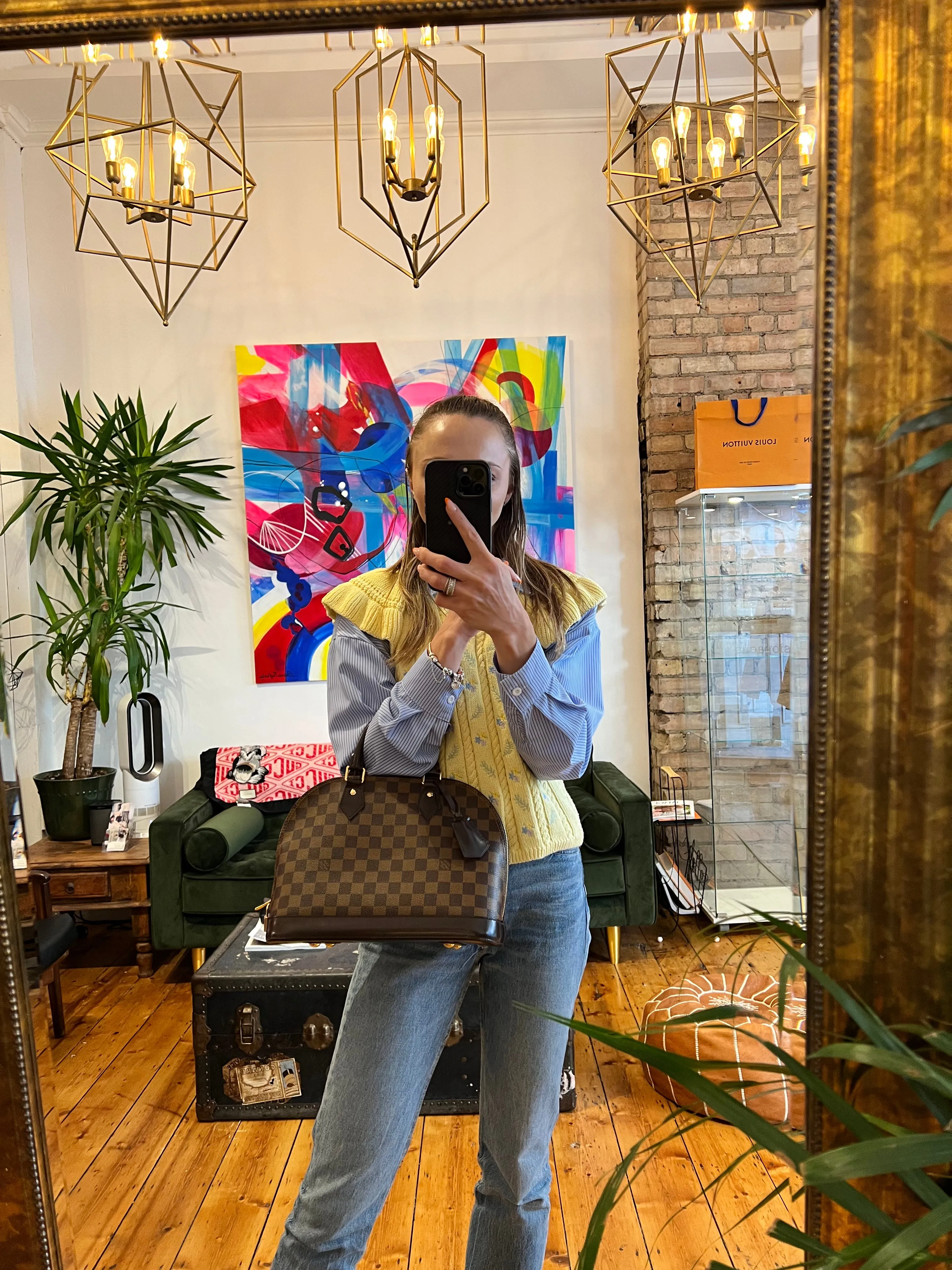 Louis Vuitton Damier Ebene Canvas Alma MM