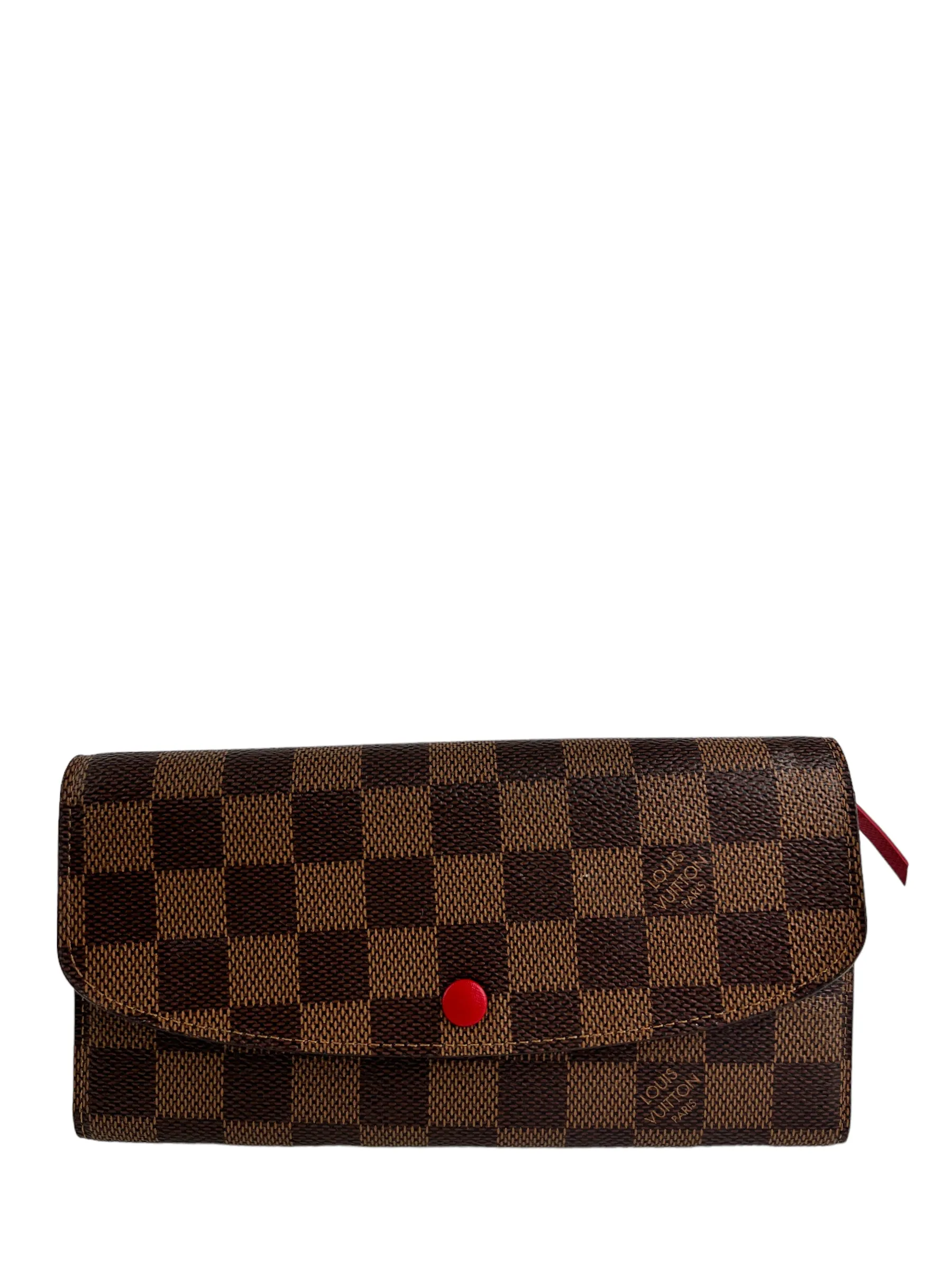 Louis Vuitton Damier Ebene Canvas Emilie Wallet