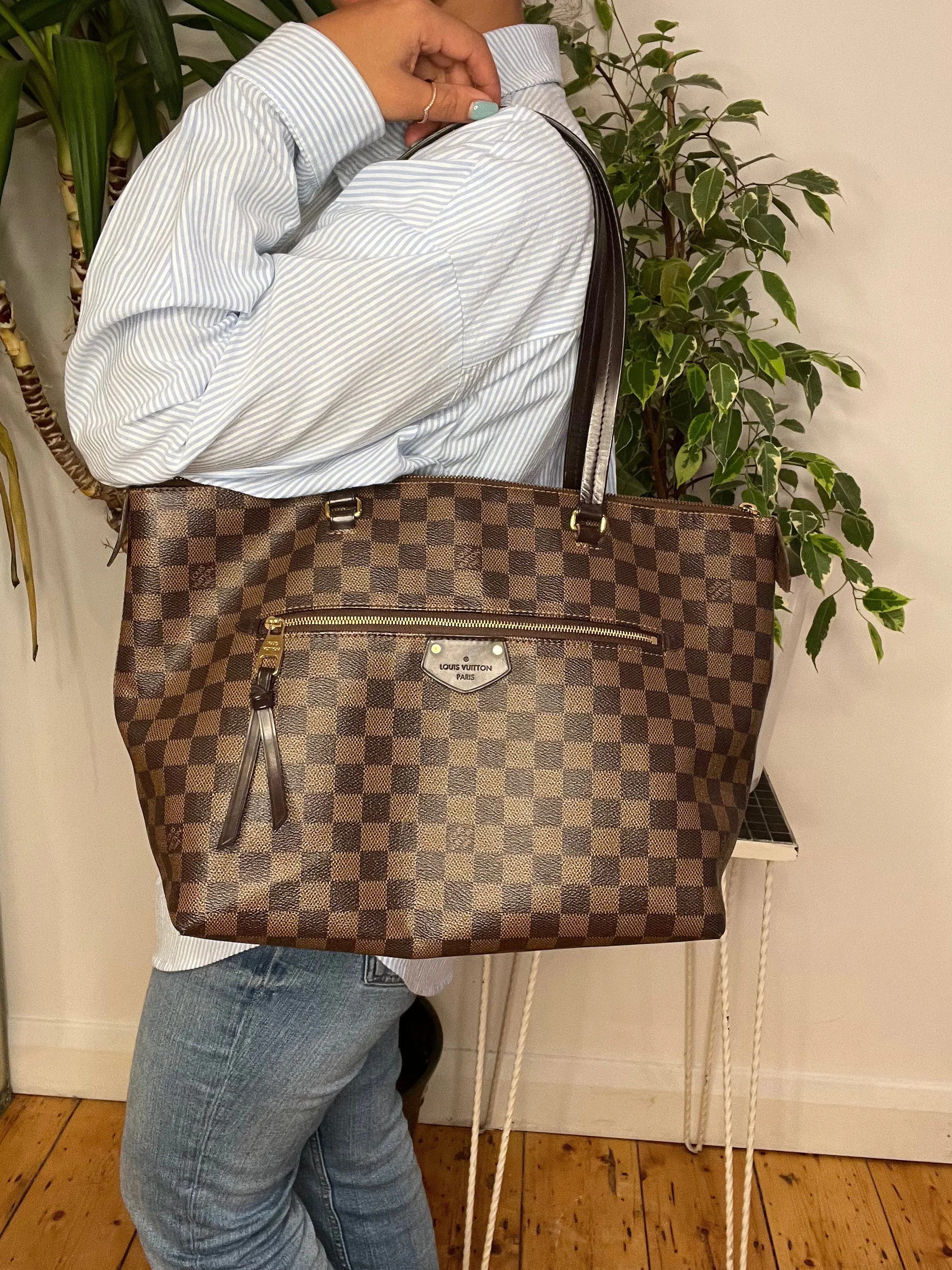 Louis Vuitton Damier Ebene Canvas Iena Tote