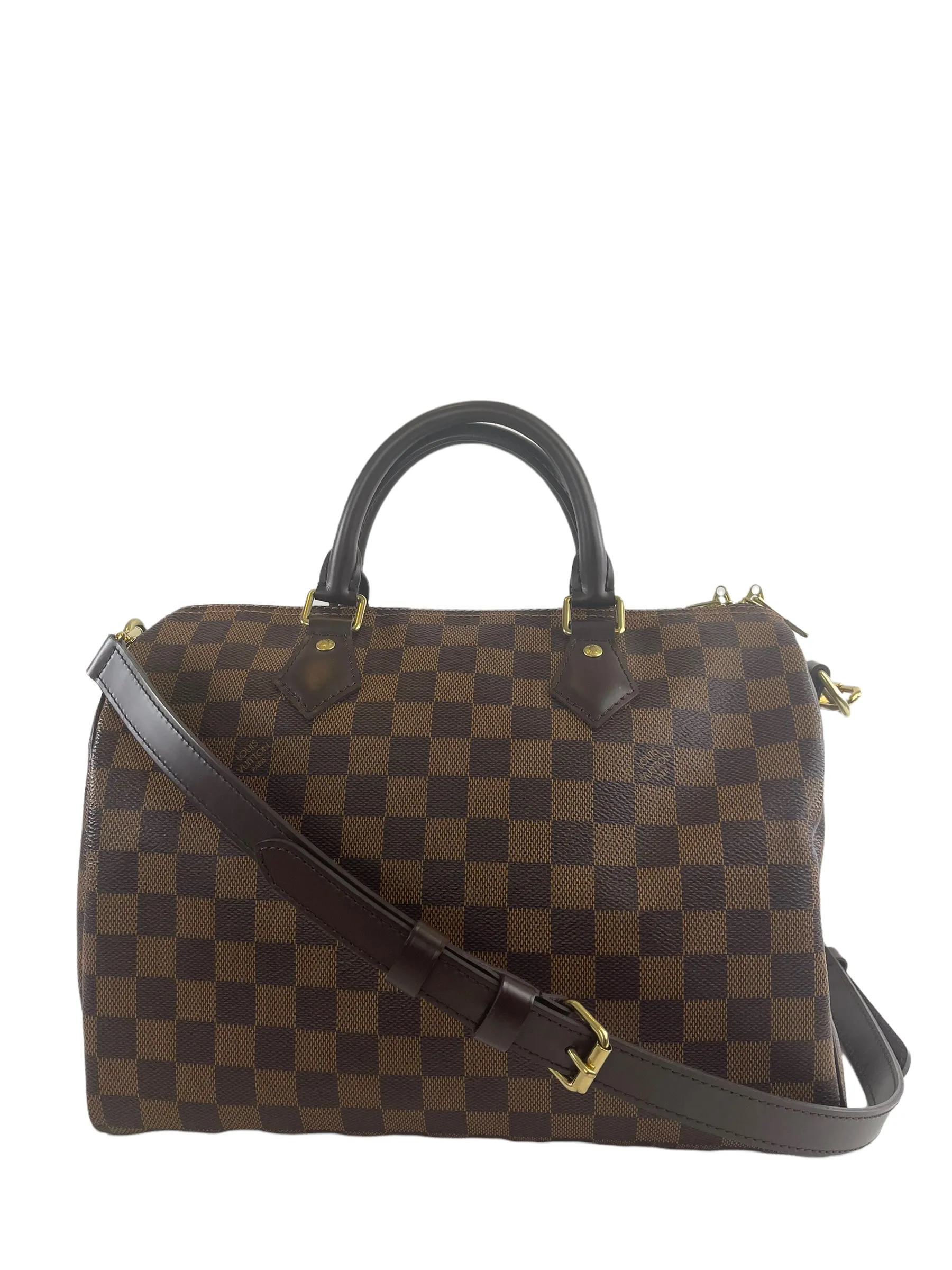 Louis Vuitton Damier Ebene Canvas Speedy 30 Bandouliere