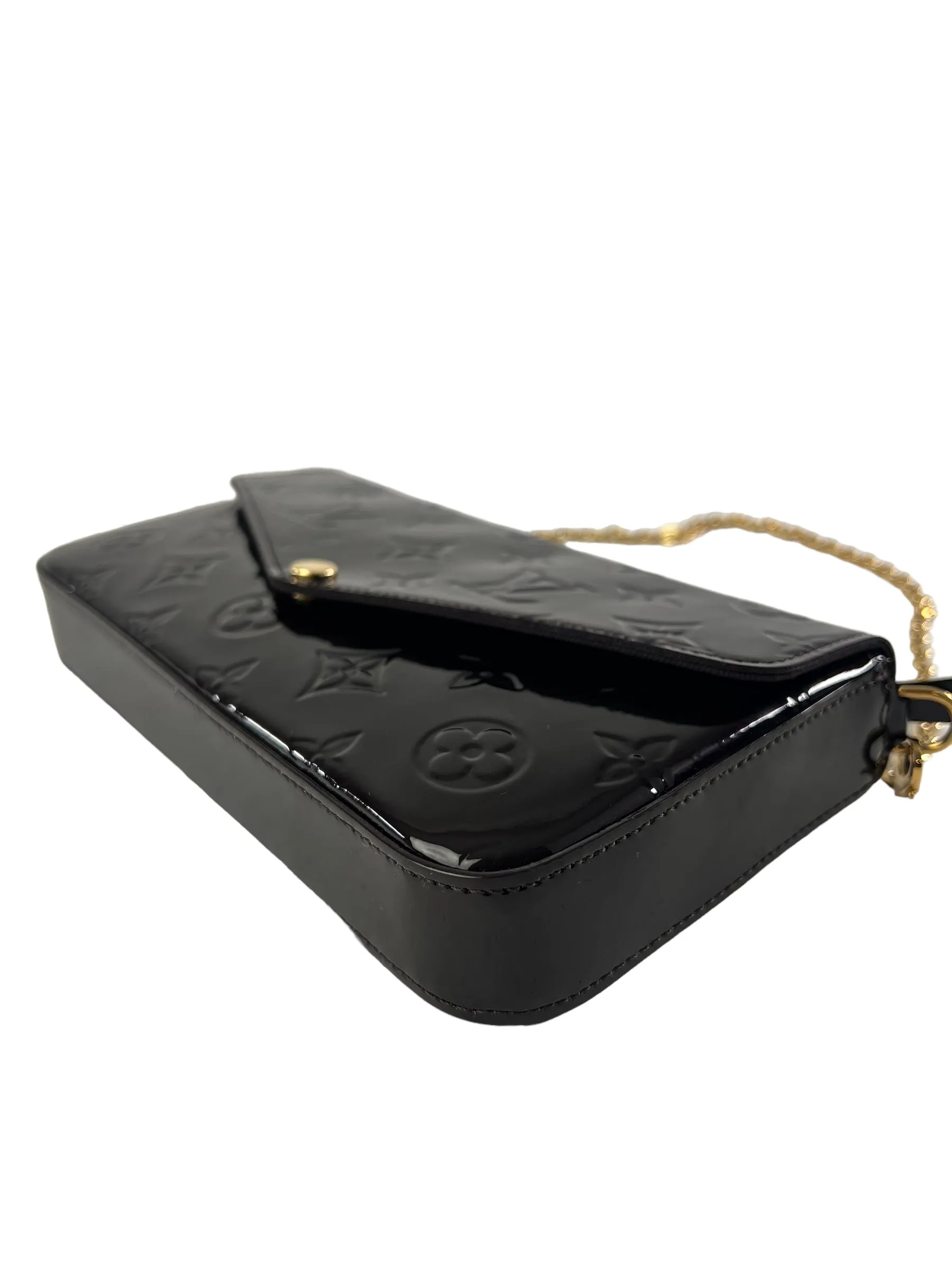 Louis Vuitton Purple Vernis Leather Felicie Crossbody with Inserts