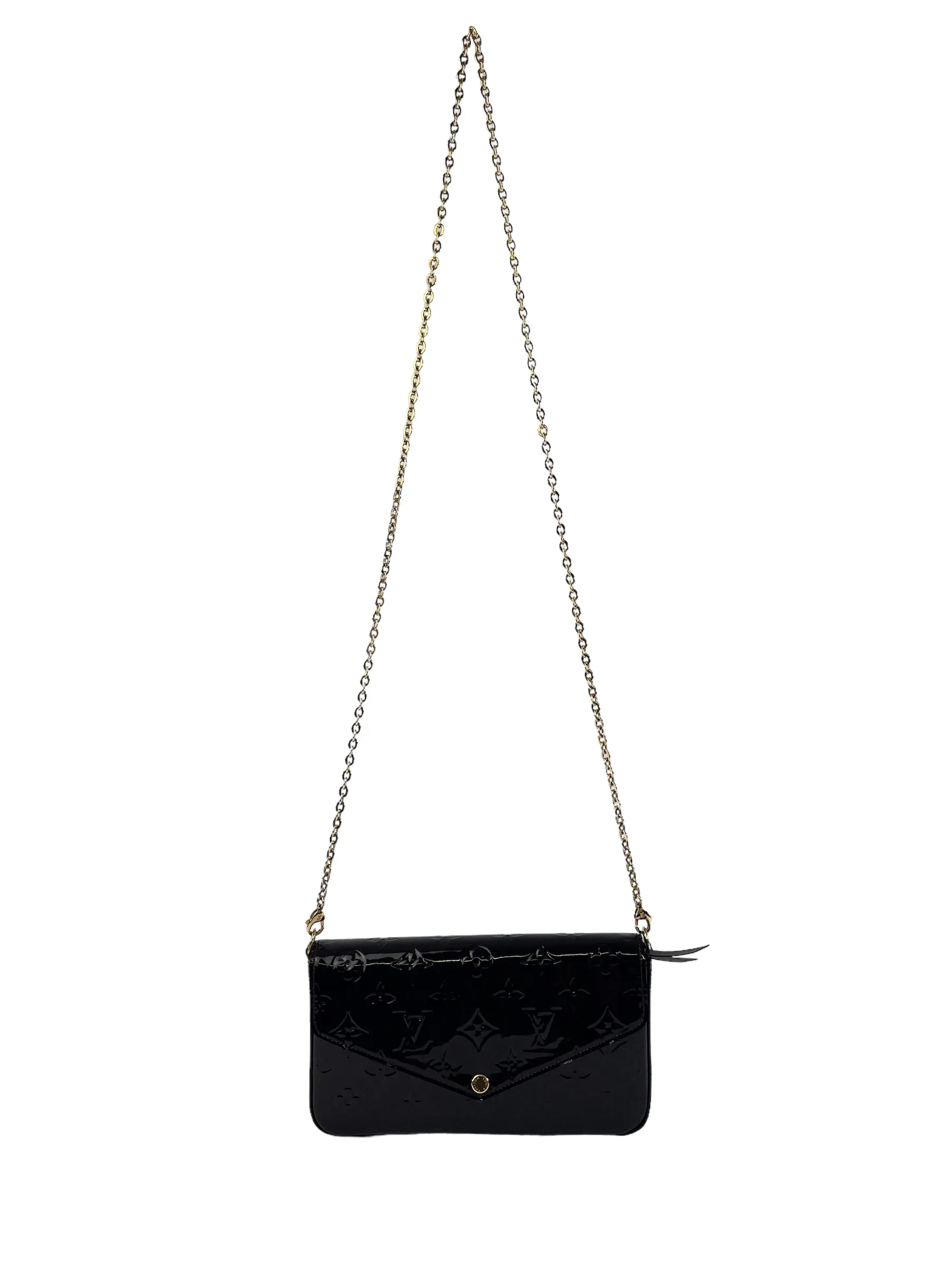 Louis Vuitton Purple Vernis Leather Felicie Crossbody with Inserts