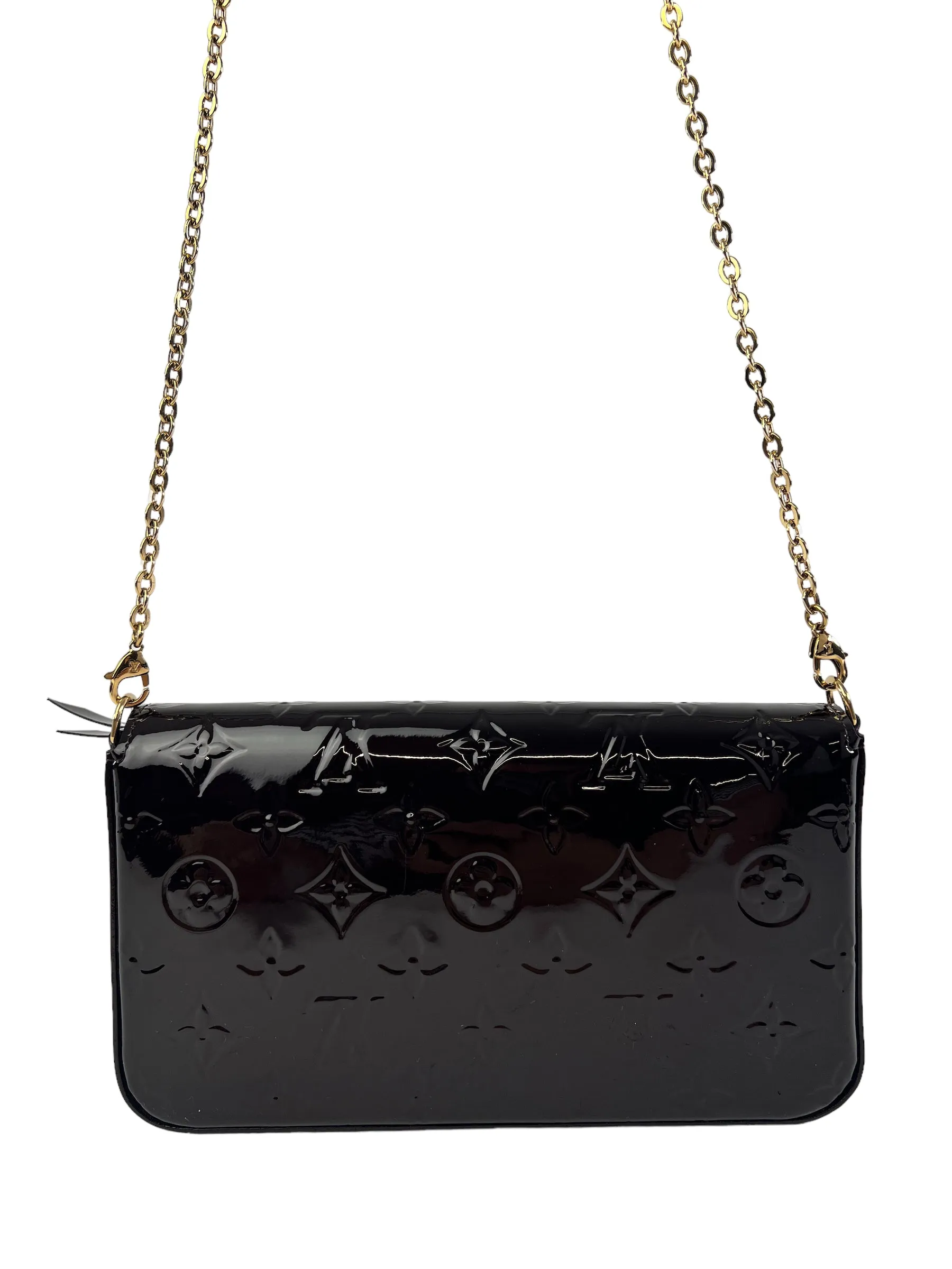Louis Vuitton Purple Vernis Leather Felicie Crossbody with Inserts