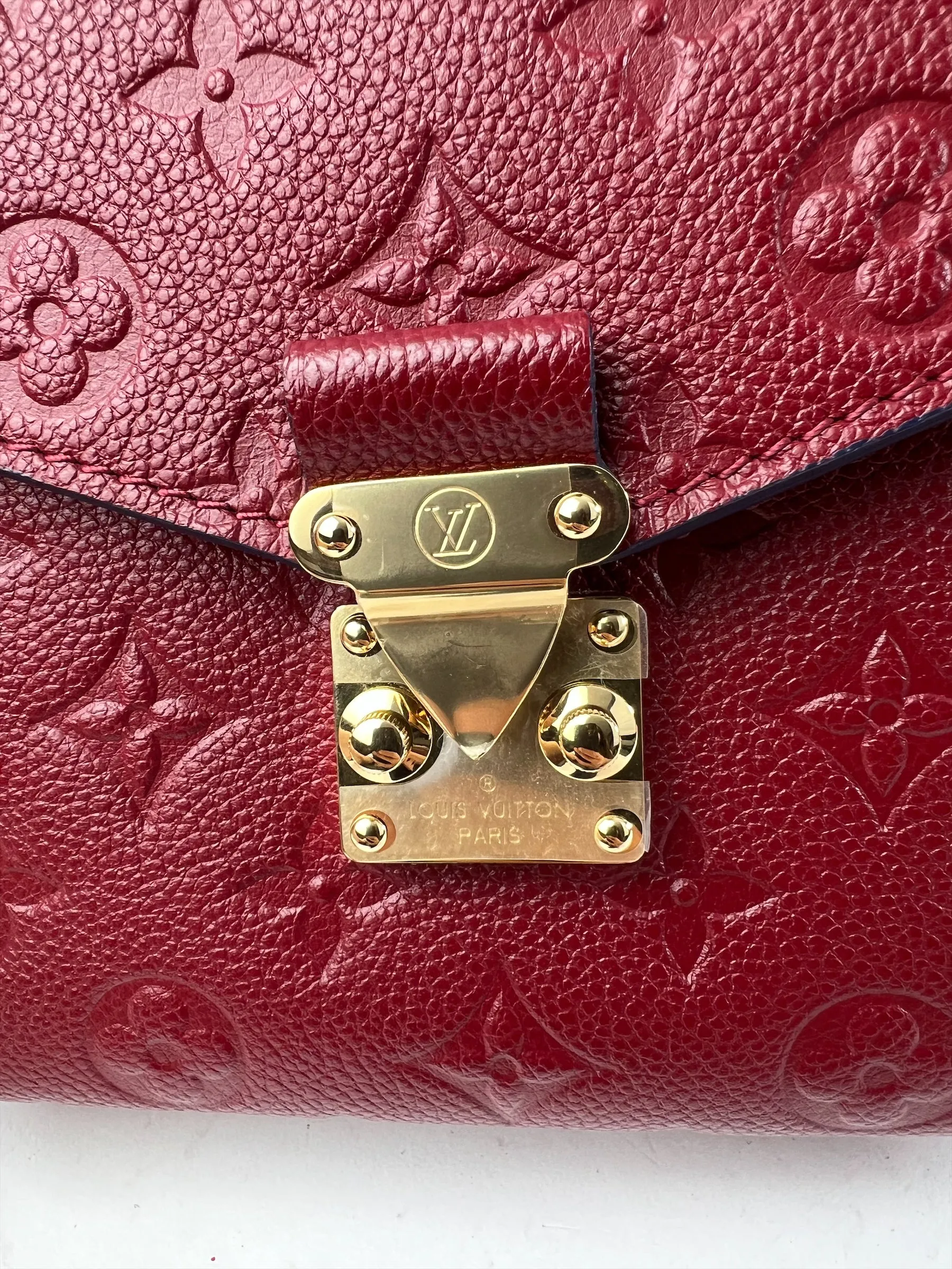 Louis Vuitton Red Empriente Leather Pochette Metis Crossbody