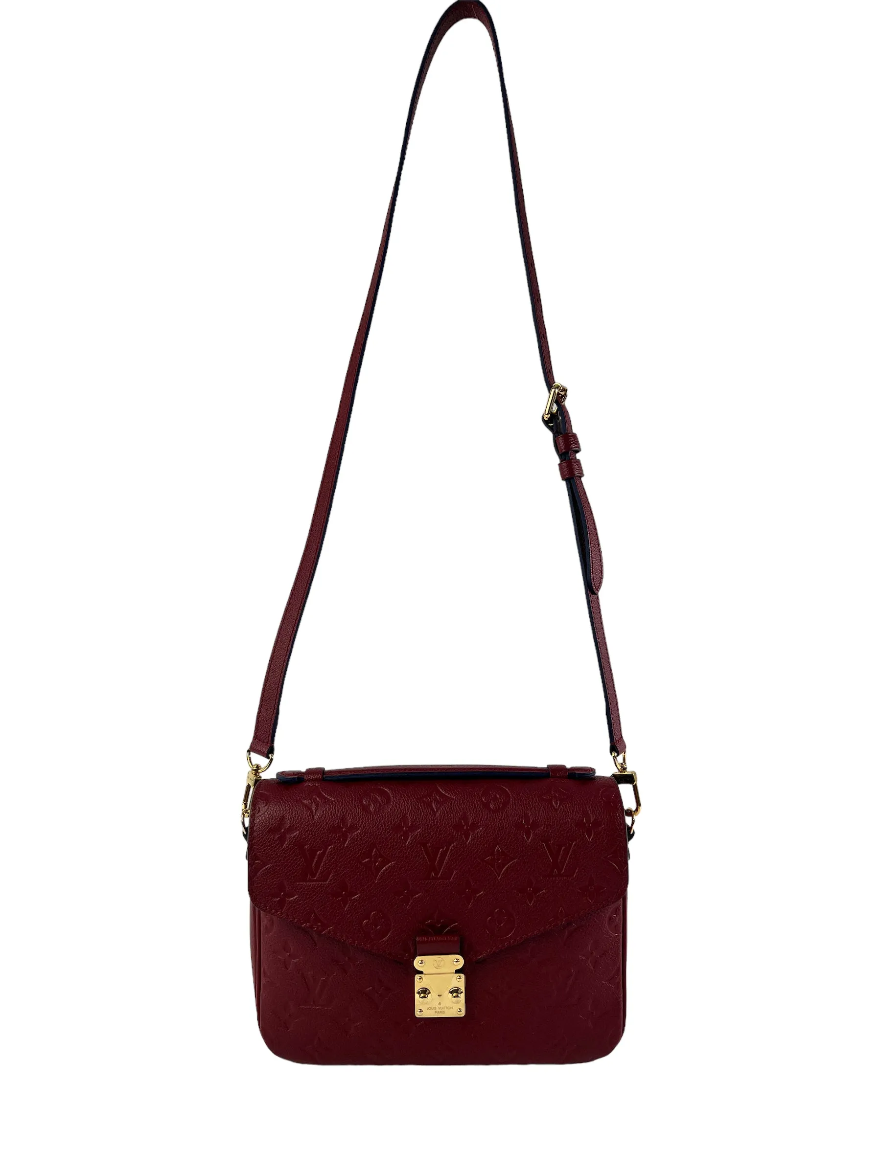 Louis Vuitton Red Empriente Leather Pochette Metis Crossbody