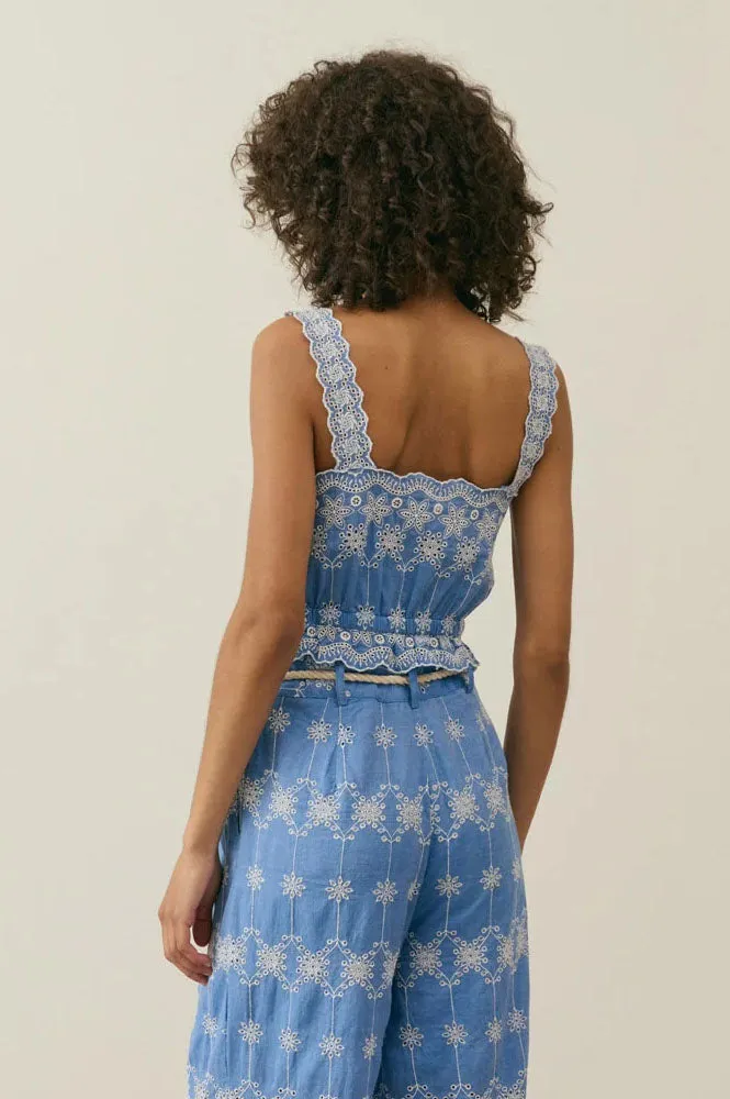 Louise Misha Kivima Stone Blue Top