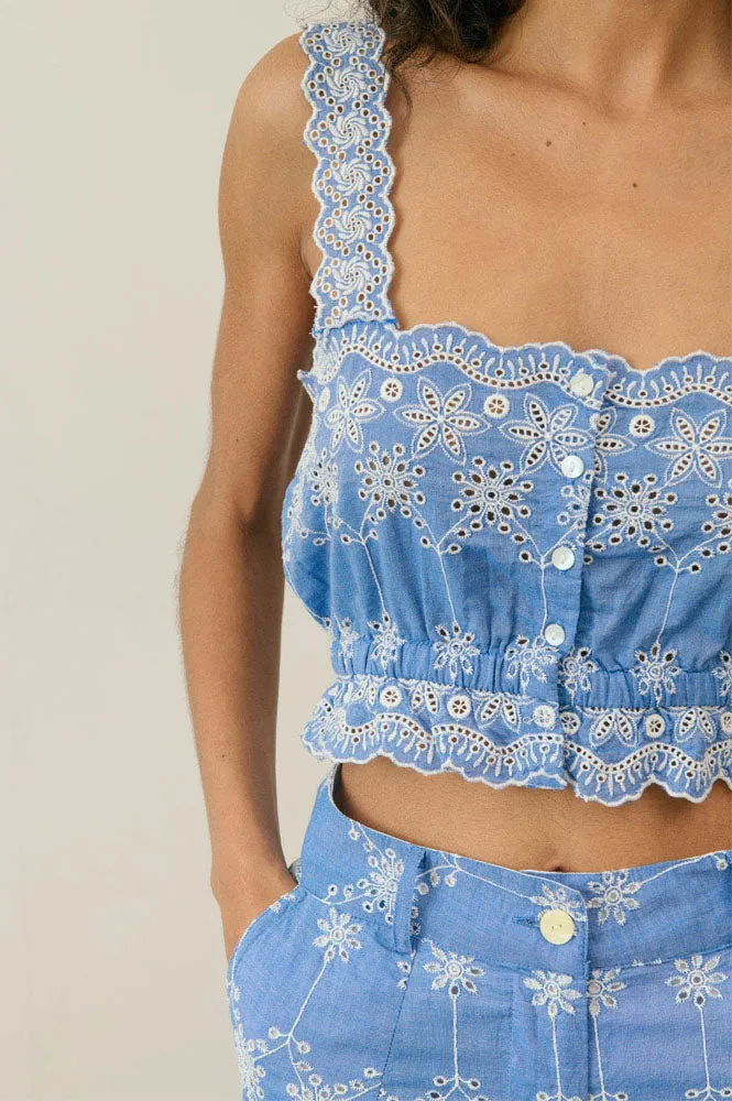 Louise Misha Kivima Stone Blue Top