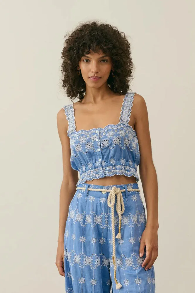 Louise Misha Kivima Stone Blue Top