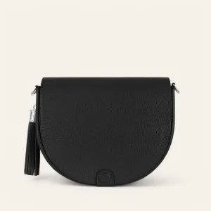 Luna Satchel | Black with Silver hardware