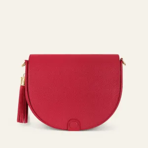 Luna Satchel | Pillarbox Red with Gold hardware