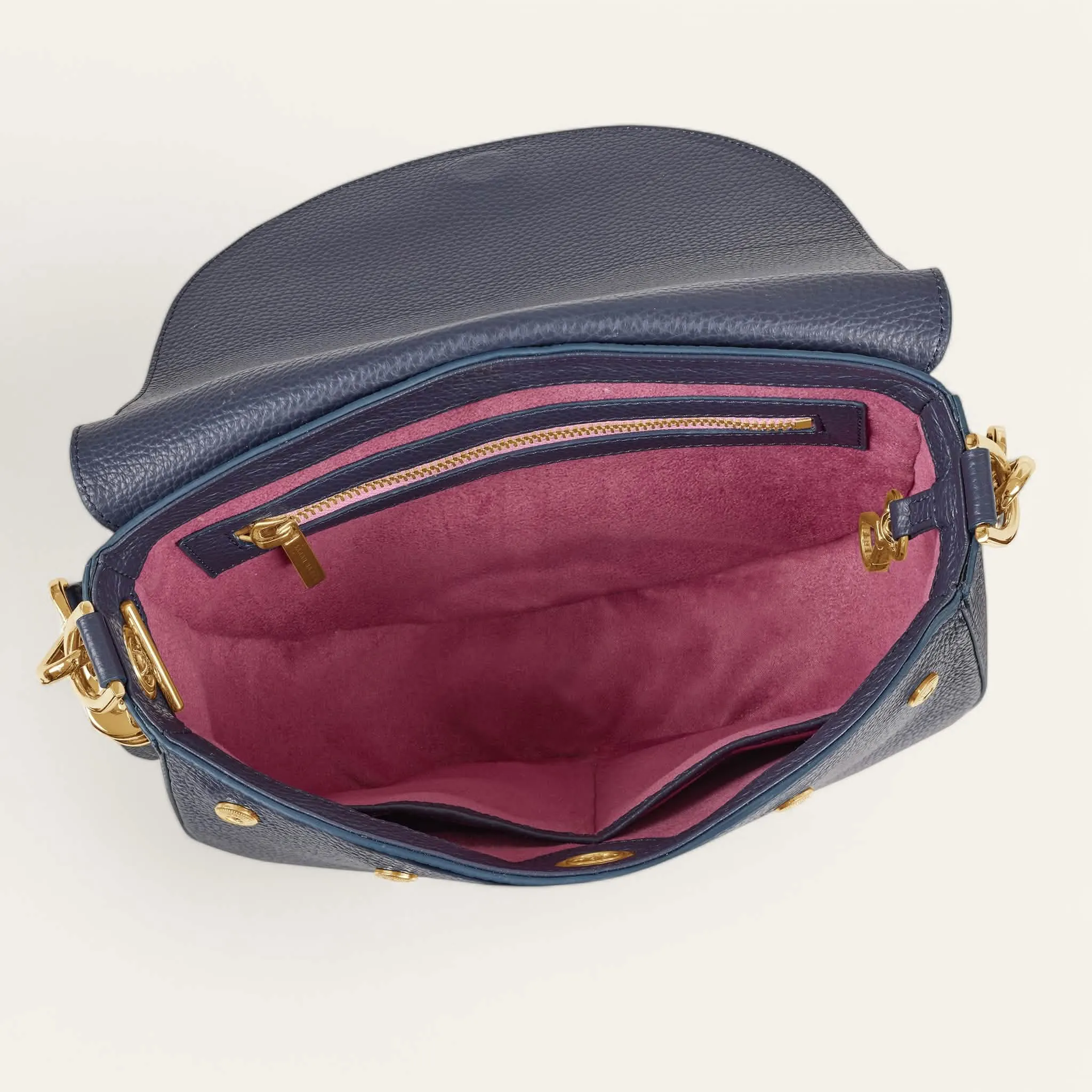 Luna Satchel | Space with Gold hardware