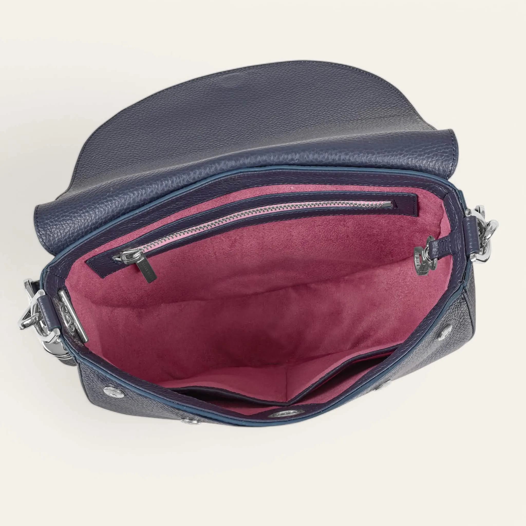 Luna Satchel | Space with Silver hardware