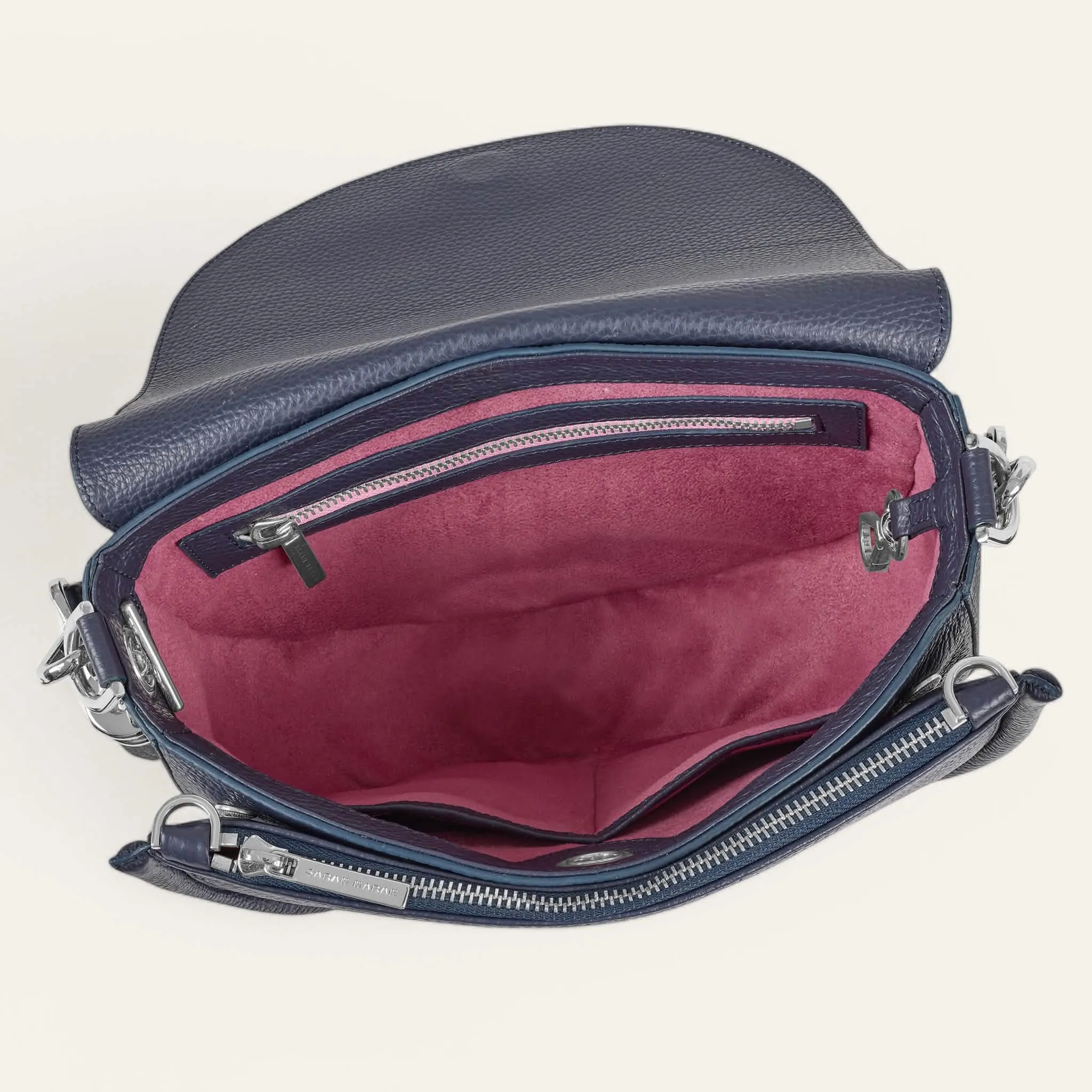 Luna Satchel | Space with Silver hardware