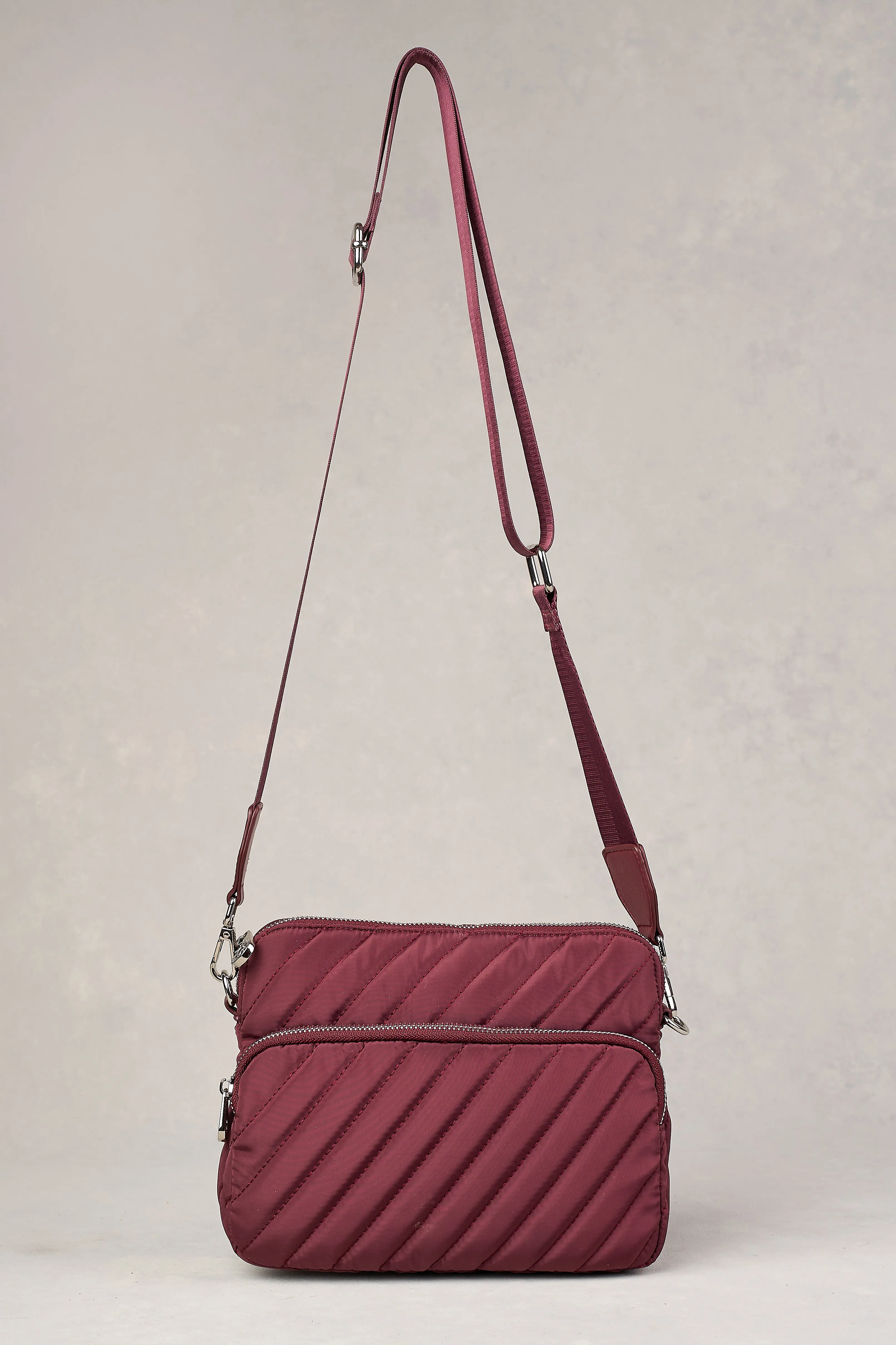 Manon Quilted Crossbody Bag - Merlot