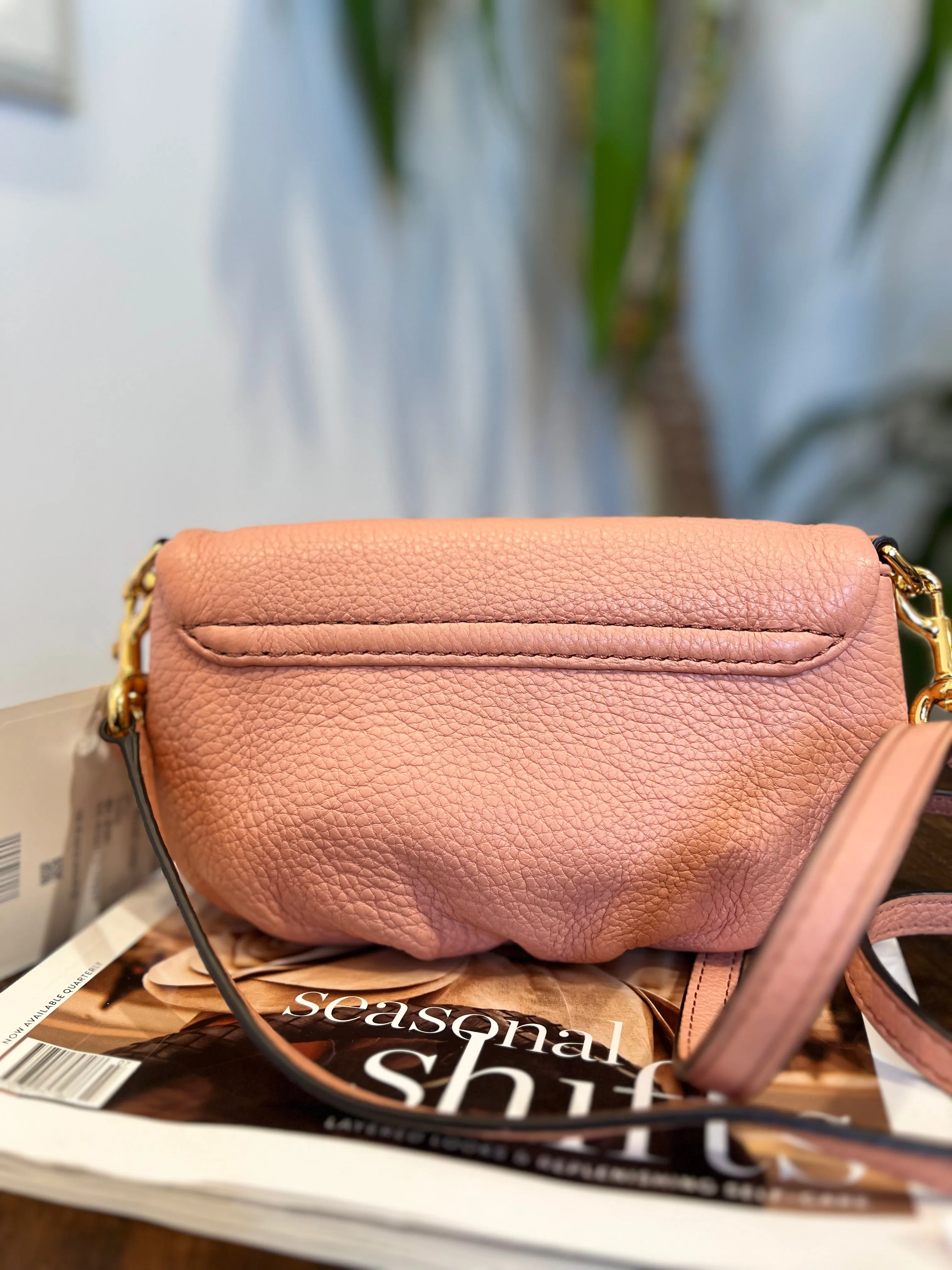 Marc Jacobs Peach/Pink Pebbled Leather Mini Crossbody