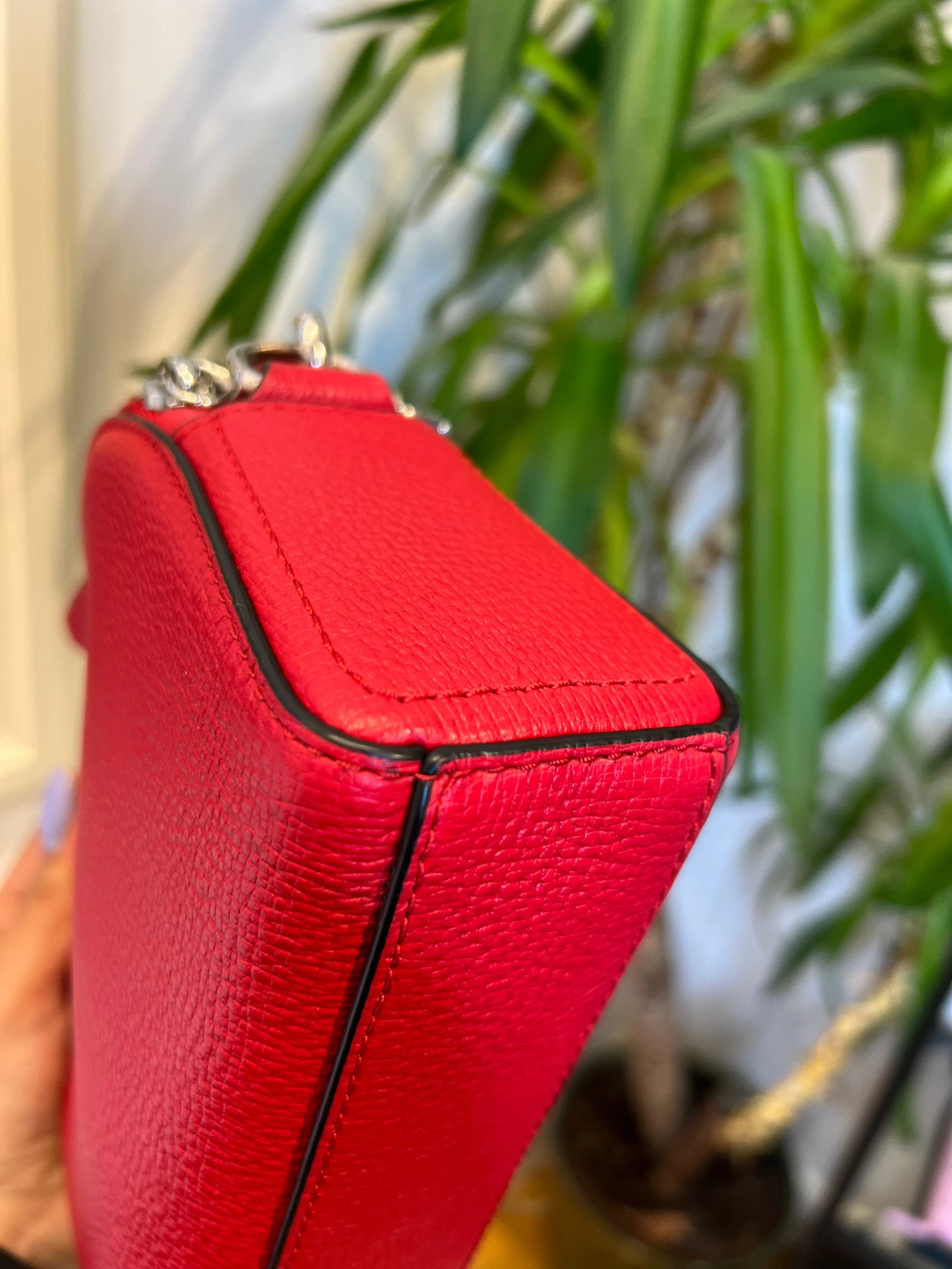 Marc Jacobs Red Leather Shutter Crosbody