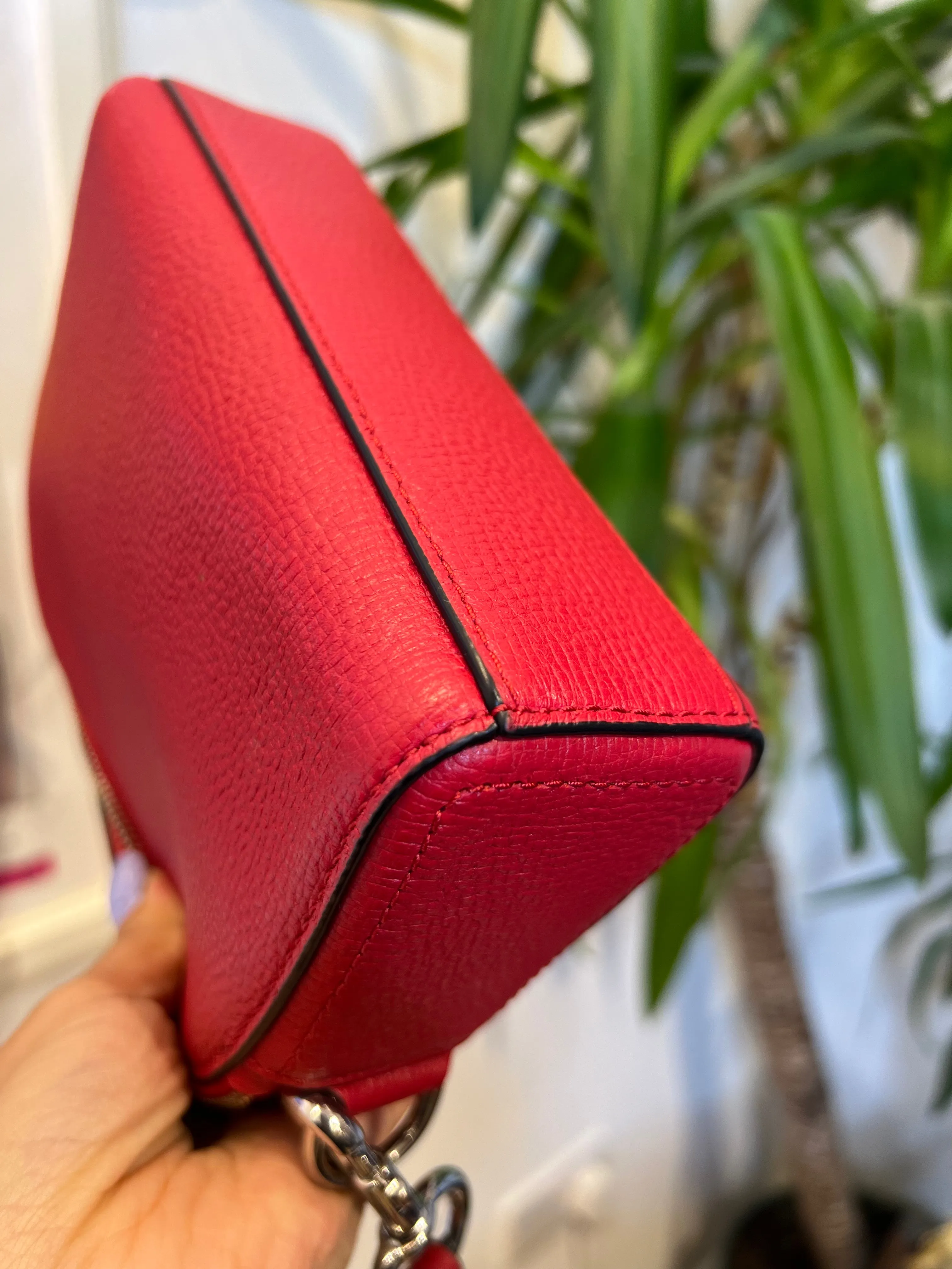 Marc Jacobs Red Leather Shutter Crosbody