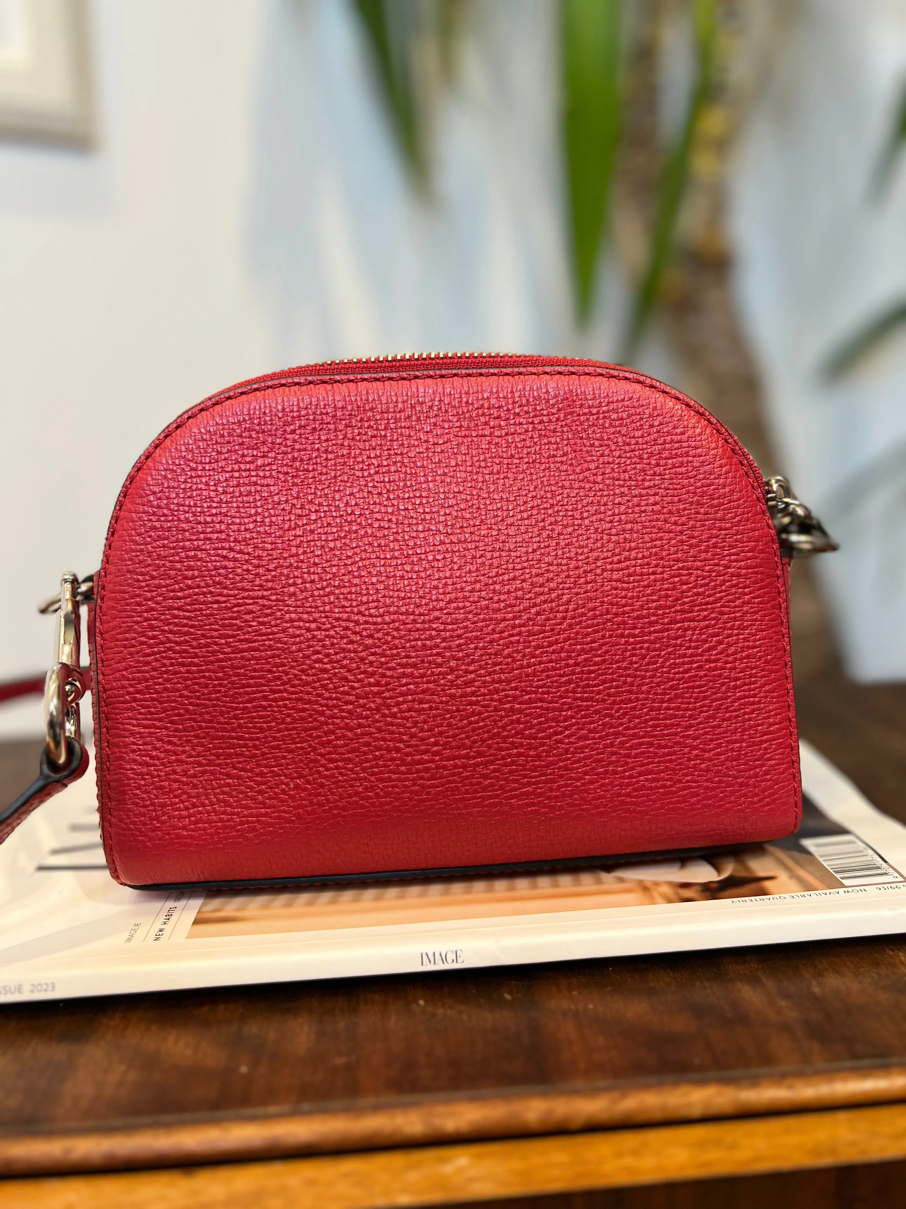 Marc Jacobs Red Leather Shutter Crosbody
